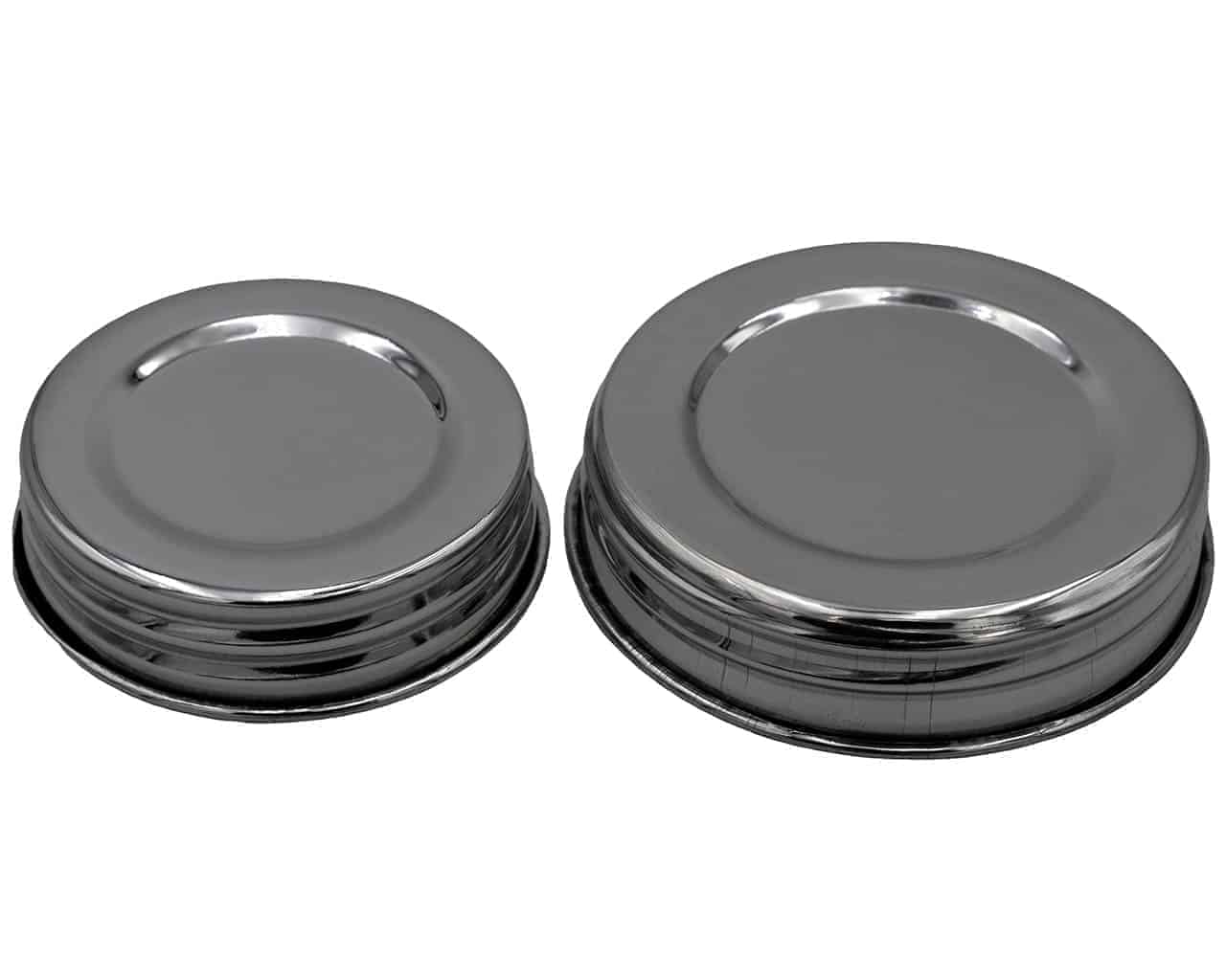 Polished Vintage Reproduction Stainless Steel Storage Lids for Mason Jars 5 Pack - Concordia Style Boutique