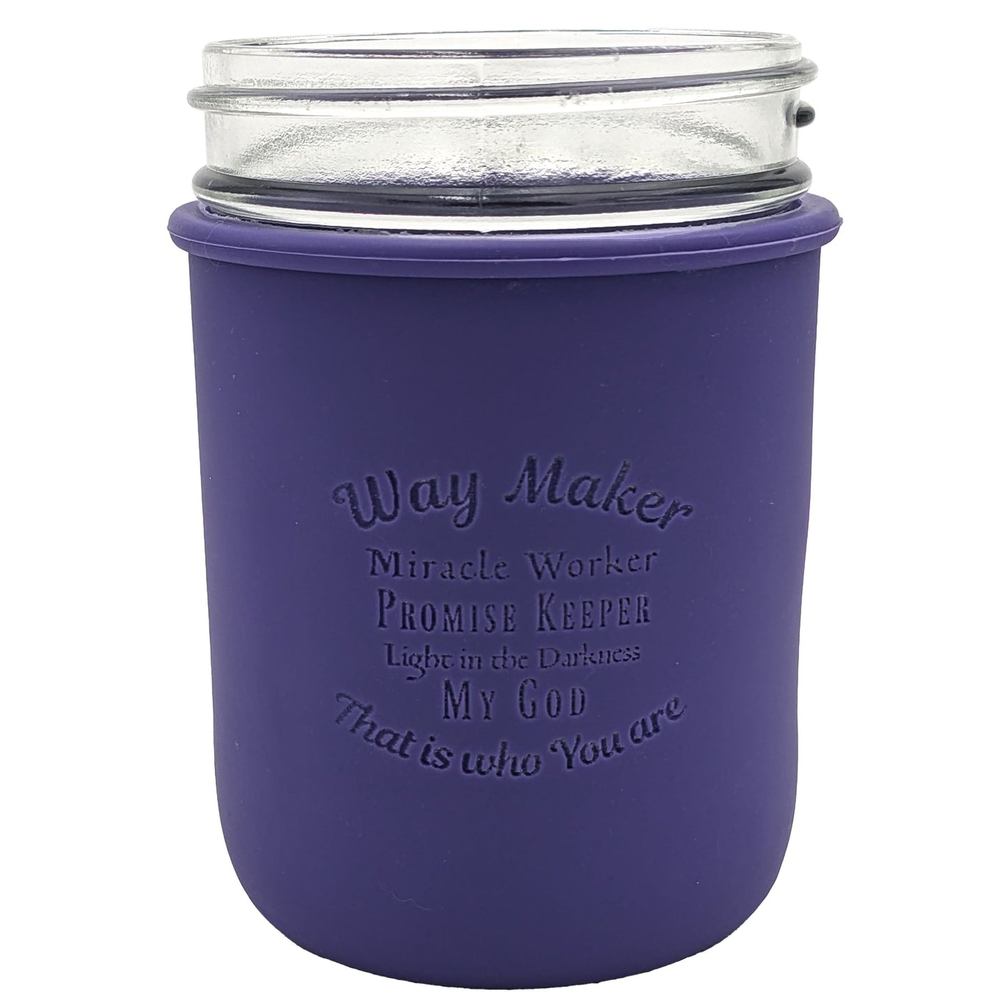 "Way Maker" Custom Laser Engraved Silicone Sleeve - Premium Mason Jar from Mason Jar Lifestyle - Just $11.99! Shop now at Concordia Style Boutique