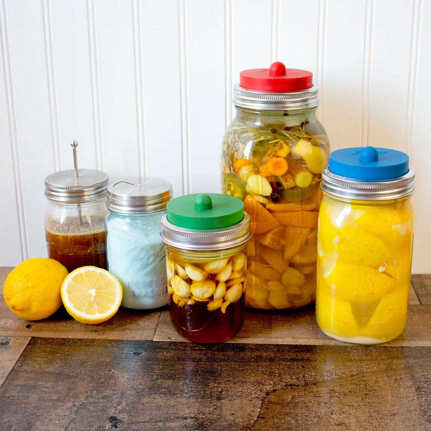 Silicone Fermentation Airlock Valve Lid With SS Band for Wide Mouth Mason Jars - Concordia Style Boutique