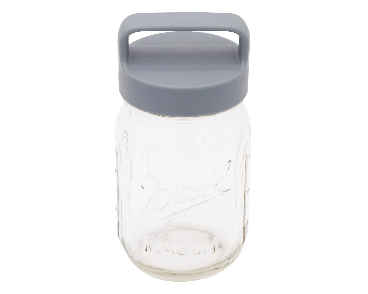 Gray Plastic Handle/Canister Lids for Regular Mouth Mason Jars 4 Pack - Concordia Style Boutique
