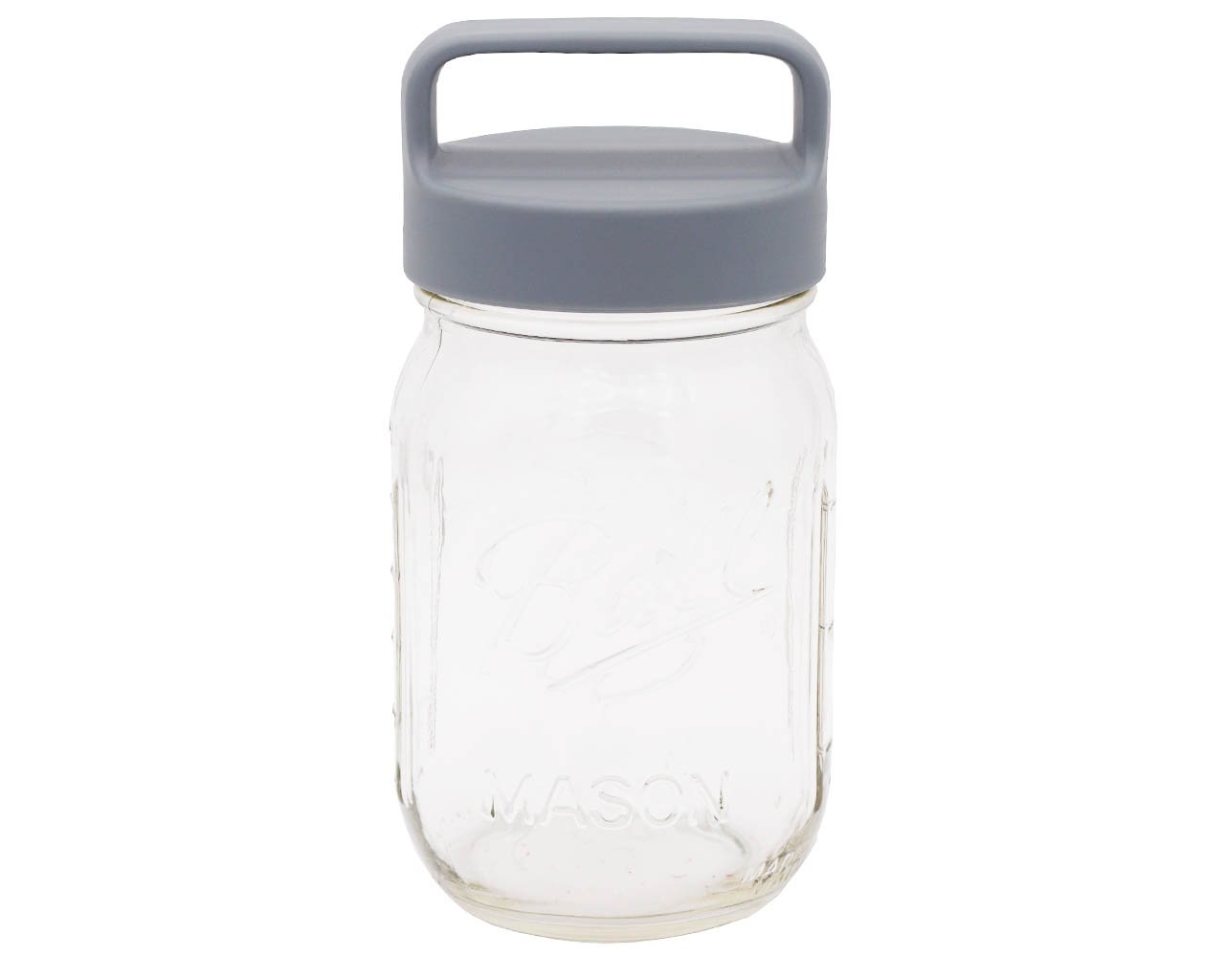 Gray Plastic Handle/Canister Lids for Regular Mouth Mason Jars 4 Pack - Concordia Style Boutique