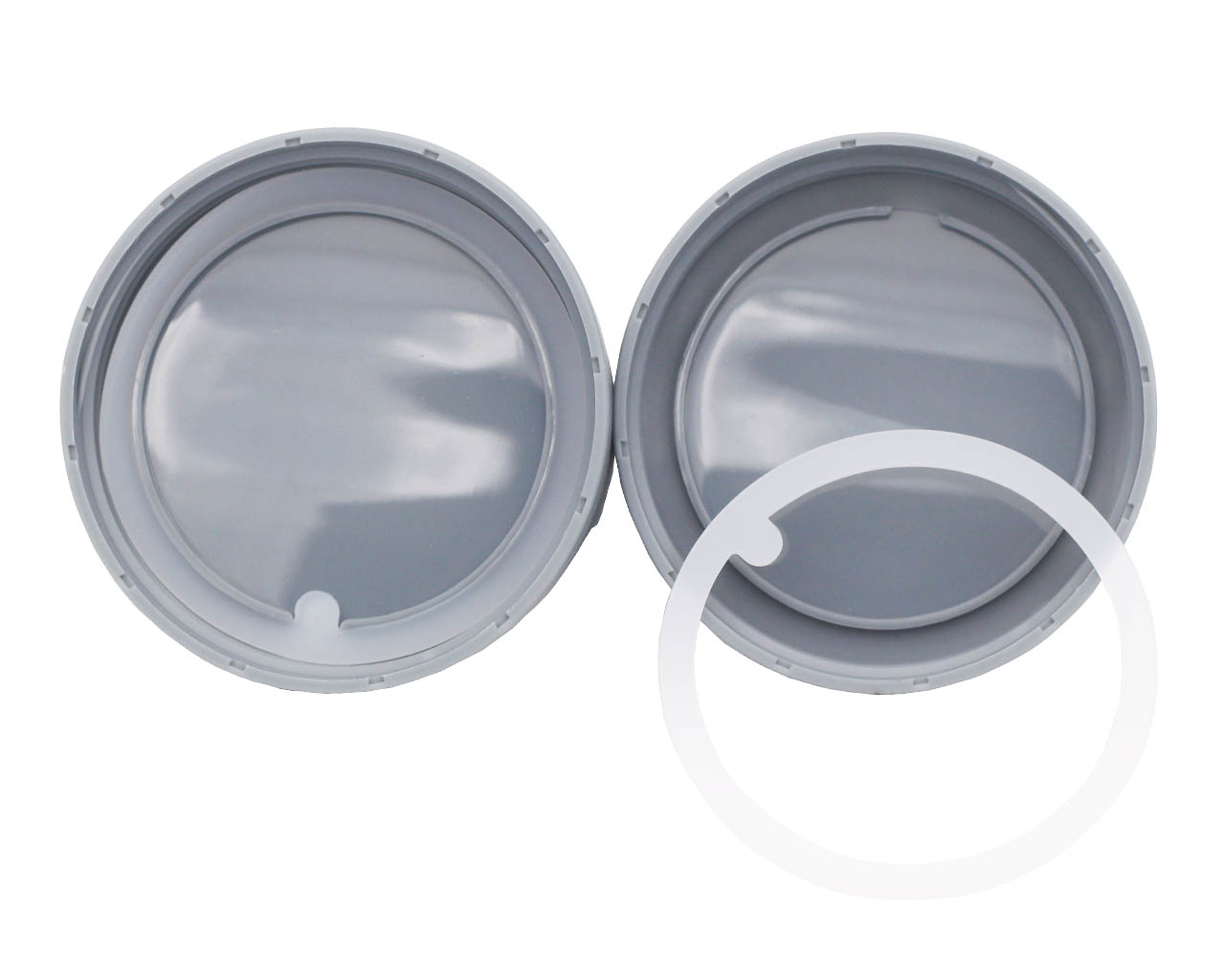 Gray Plastic Handle/Canister Lids for Regular Mouth Mason Jars 4 Pack - Concordia Style Boutique