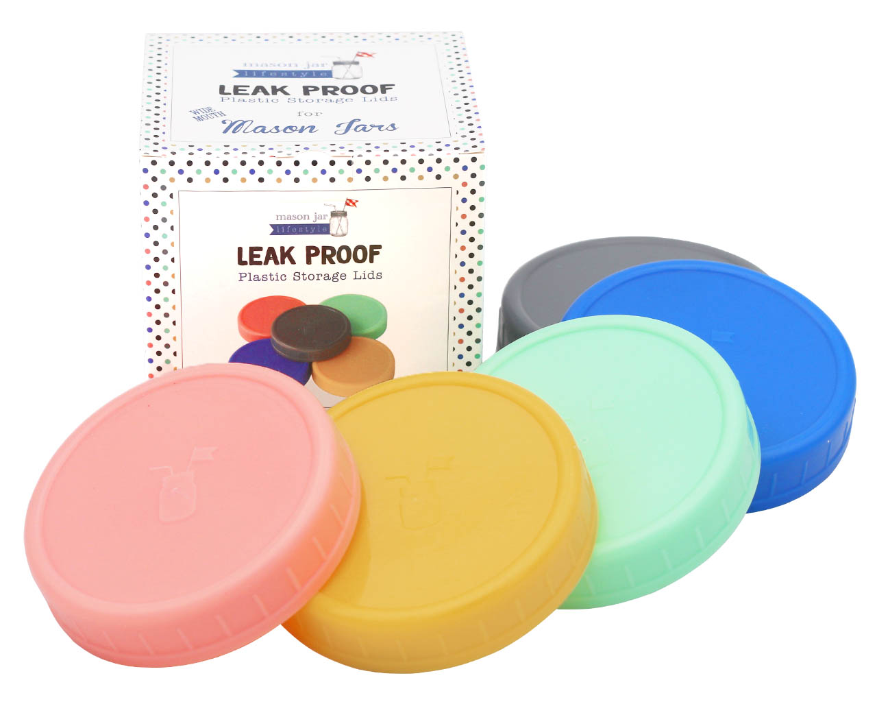 Leak Proof Plastic Storage Lids with Silicone Liners for Mason Jars - Concordia Style Boutique