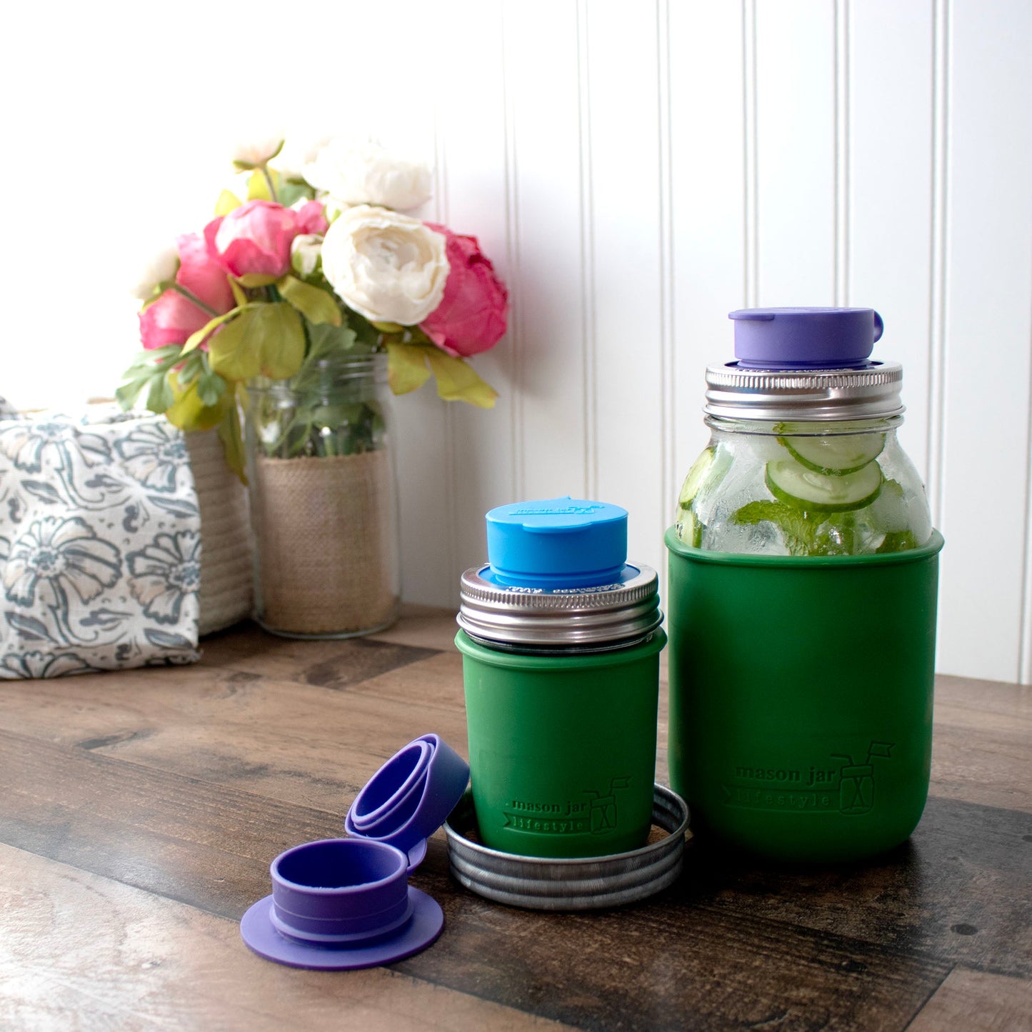 Silicone Chug Leak Resistant Lids for Regular Mouth Mason Jars - Concordia Style Boutique