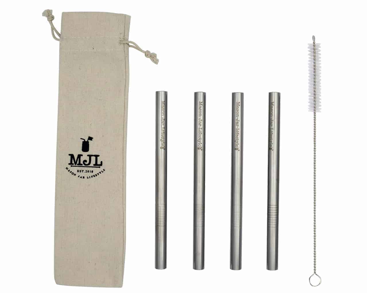 Medium Stainless Steel Boba Straws for Pint Mason Jars - Concordia Style Boutique