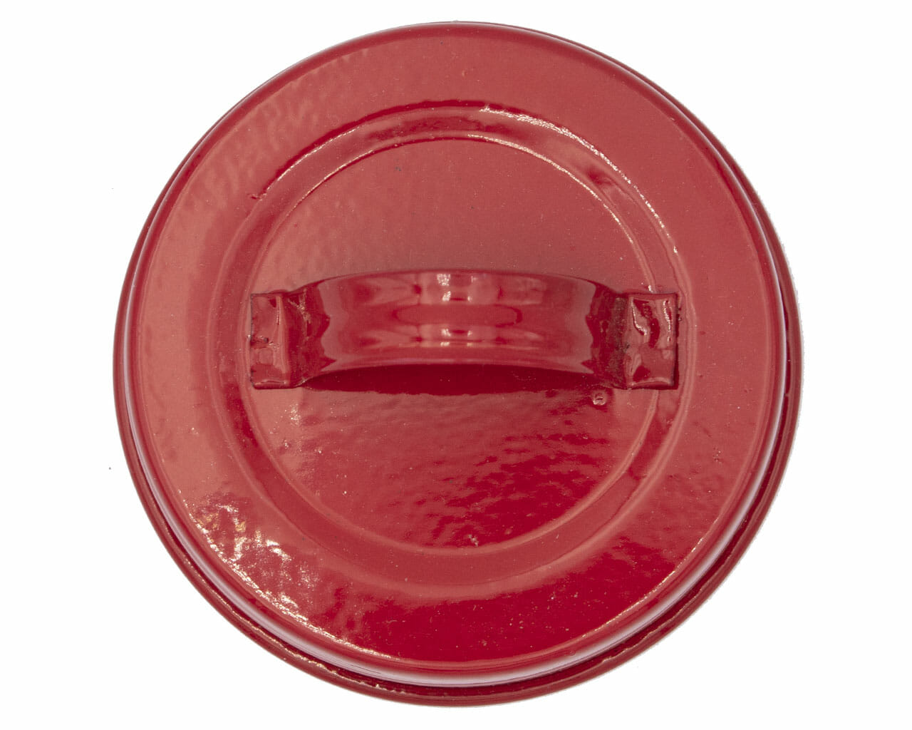 Red Enameled Handle/Canister Lids - Concordia Style Boutique