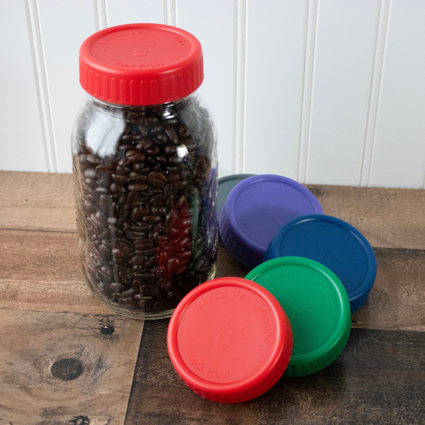 Leak Proof Plastic Storage Lids with Silicone Liners for Mason Jars - Concordia Style Boutique