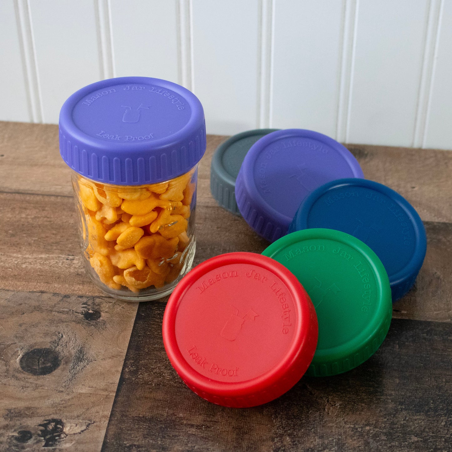 Leak Proof Plastic Storage Lids with Silicone Liners for Mason Jars - Concordia Style Boutique