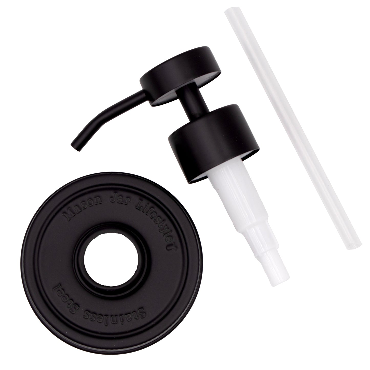 Matte Black Soap Pump Lid Kit for Mason Jars - Concordia Style Boutique