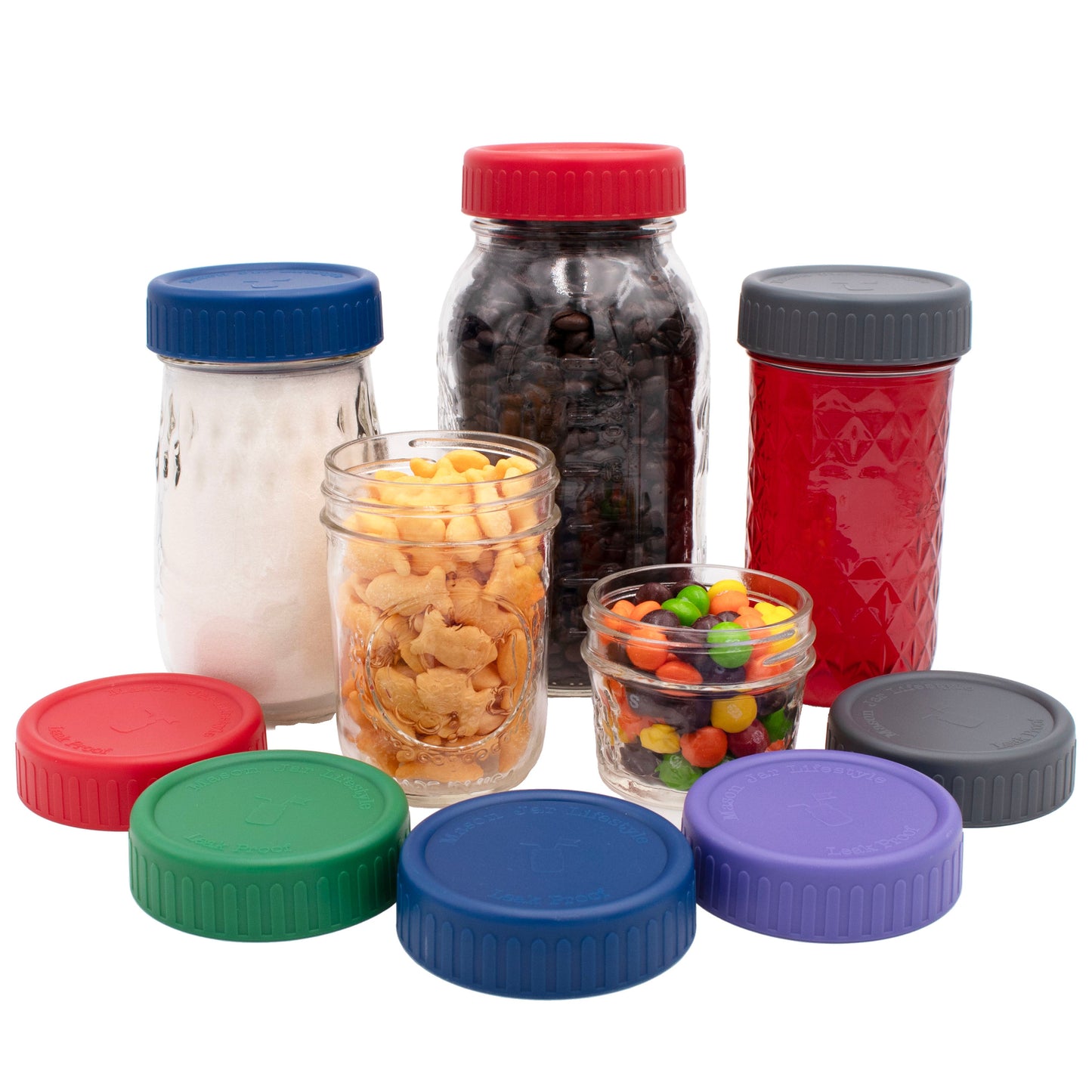 Leak Proof Plastic Storage Lids with Silicone Liners for Mason Jars - Concordia Style Boutique