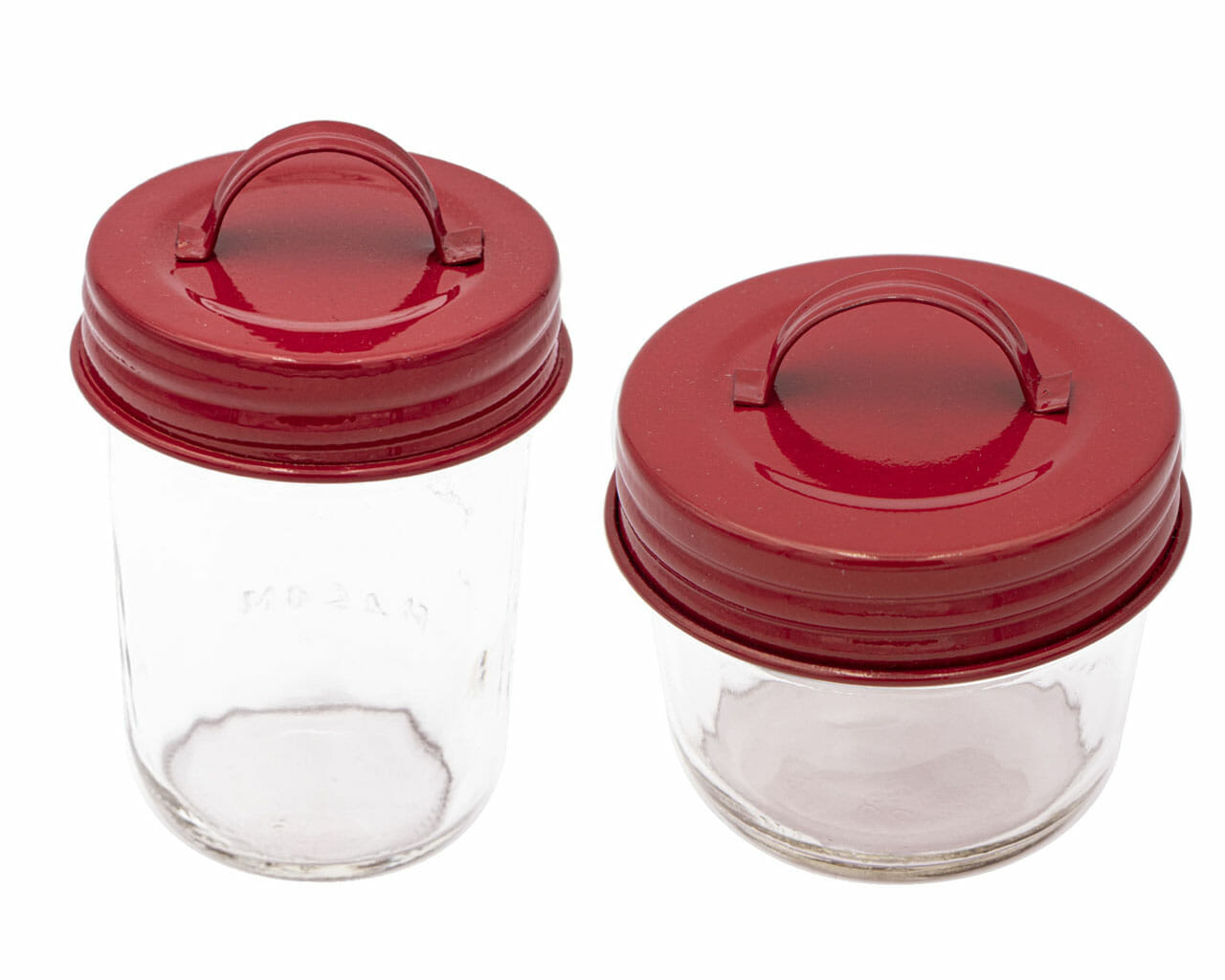 Red Enameled Handle/Canister Lids - Concordia Style Boutique