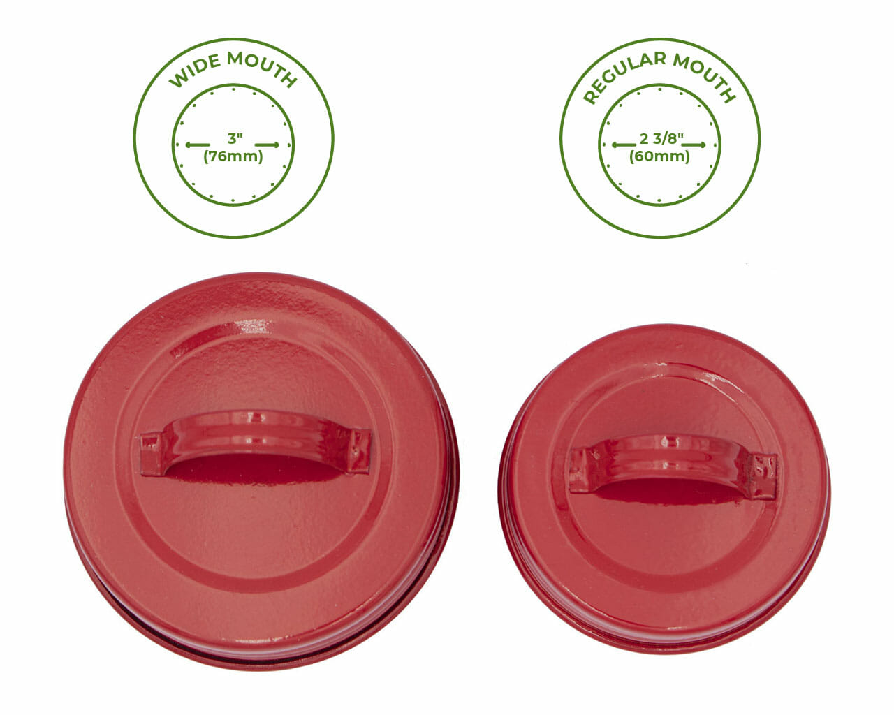Red Enameled Handle/Canister Lids - Concordia Style Boutique