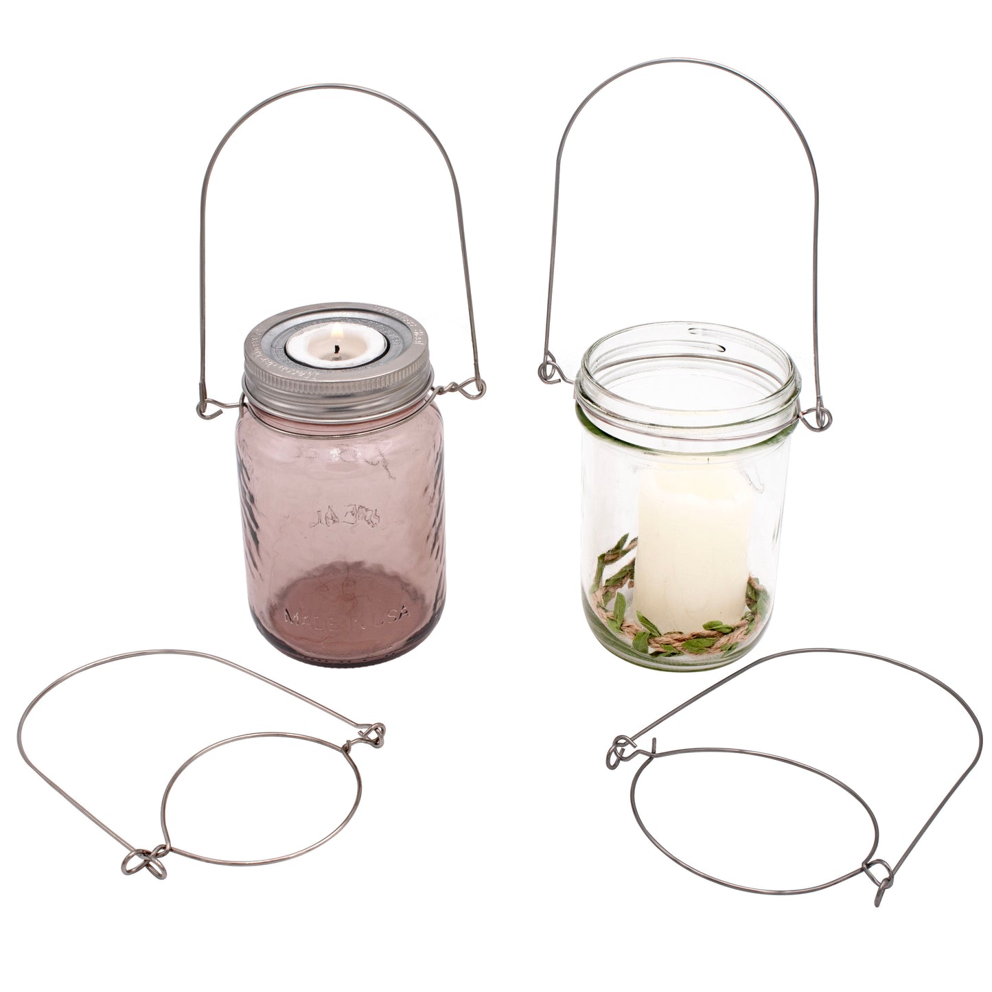 Stainless Steel Wire Handles for Mason Jars 6 Pack - Concordia Style Boutique
