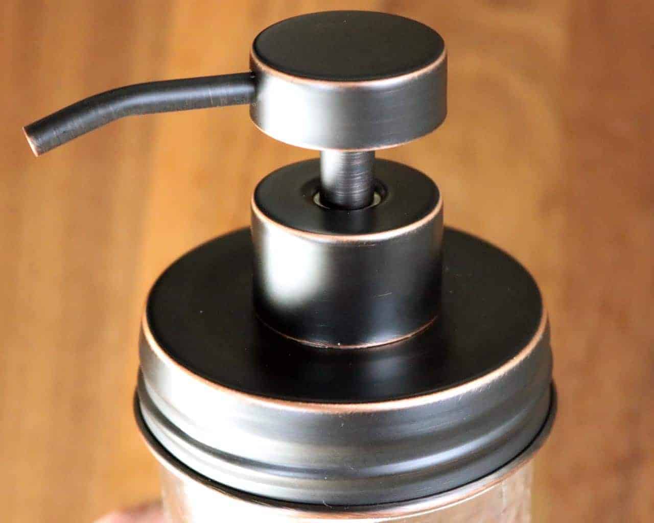 Oil Rubbed Bronze Soap Pump Lid Kit for Regular Mouth Mason Jars - Concordia Style Boutique