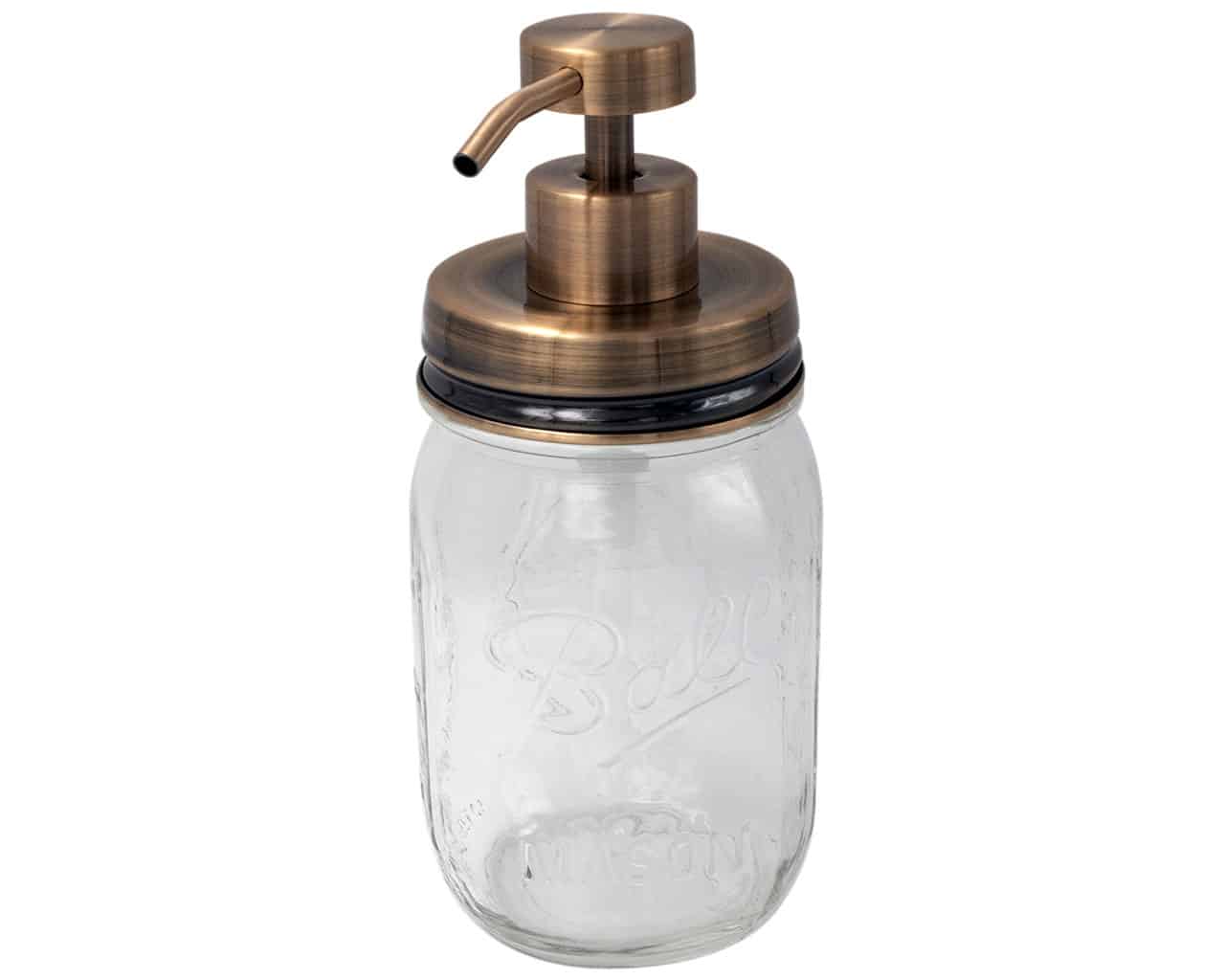 Vintage Copper Soap Pump Lid Kit for Regular Mouth Mason Jars - Concordia Style Boutique