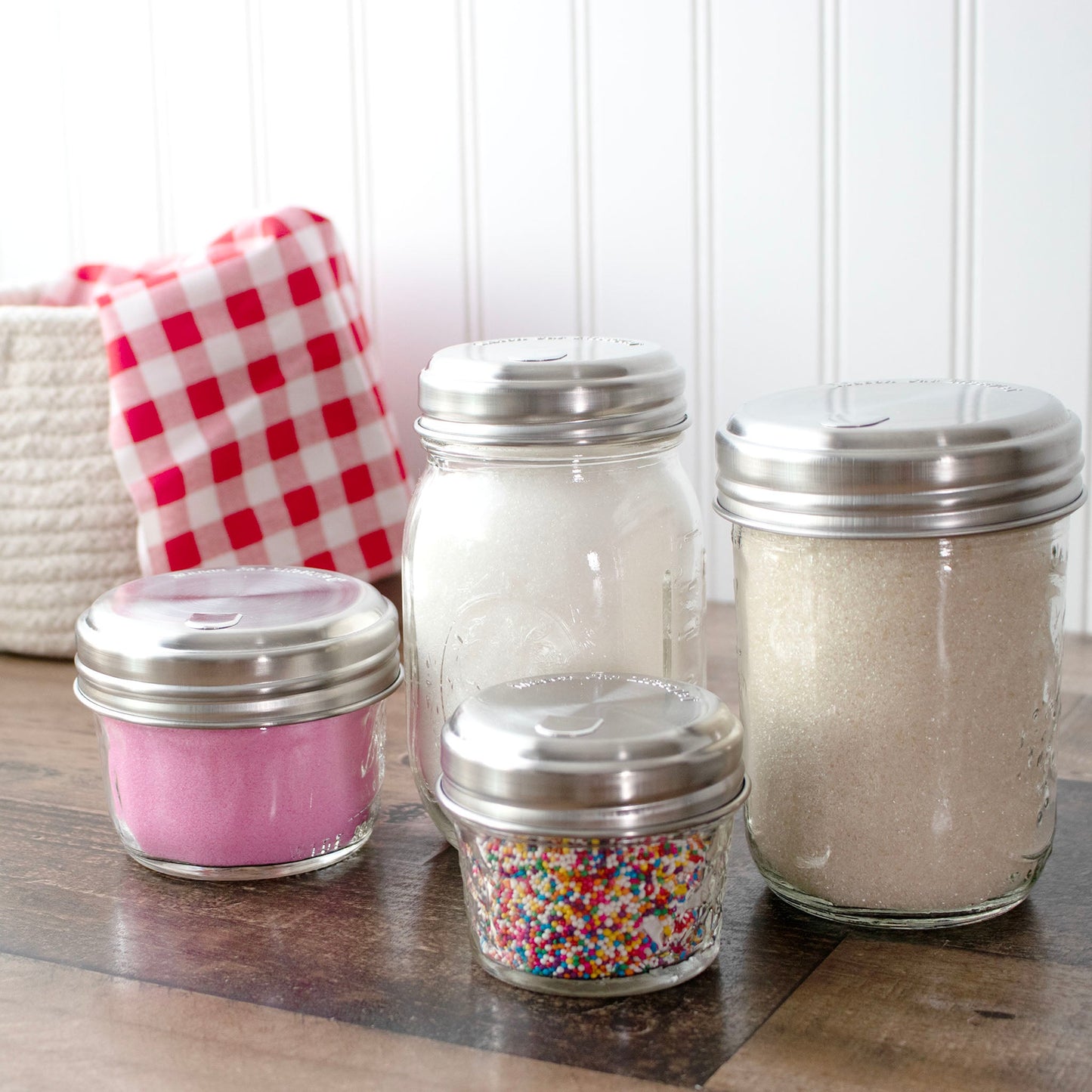 Sugar Dispensing Stainless Steel Lids for Mason Jars 2 Pack - Concordia Style Boutique
