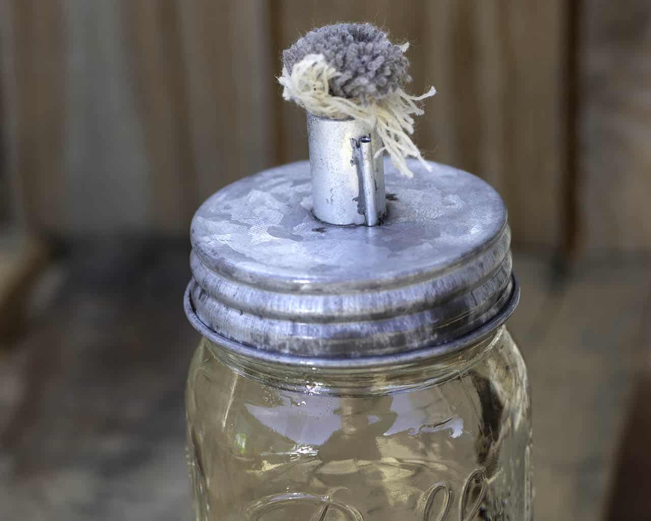 Tiki Torch Oil Lamp Galvanized Metal Lid for Mason Jars - Concordia Style Boutique