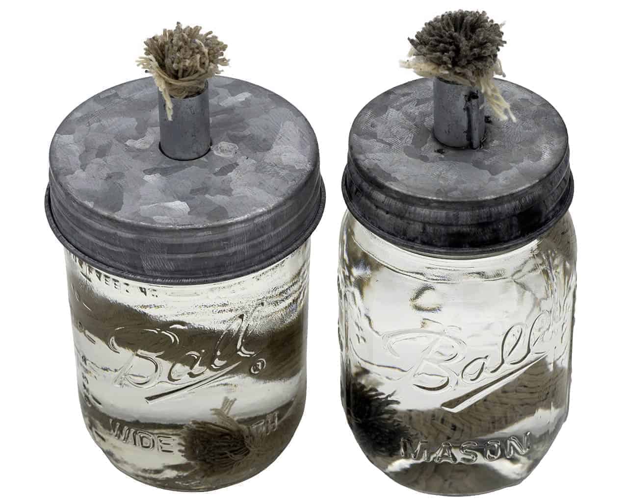 Tiki Torch Oil Lamp Galvanized Metal Lid for Mason Jars - Concordia Style Boutique