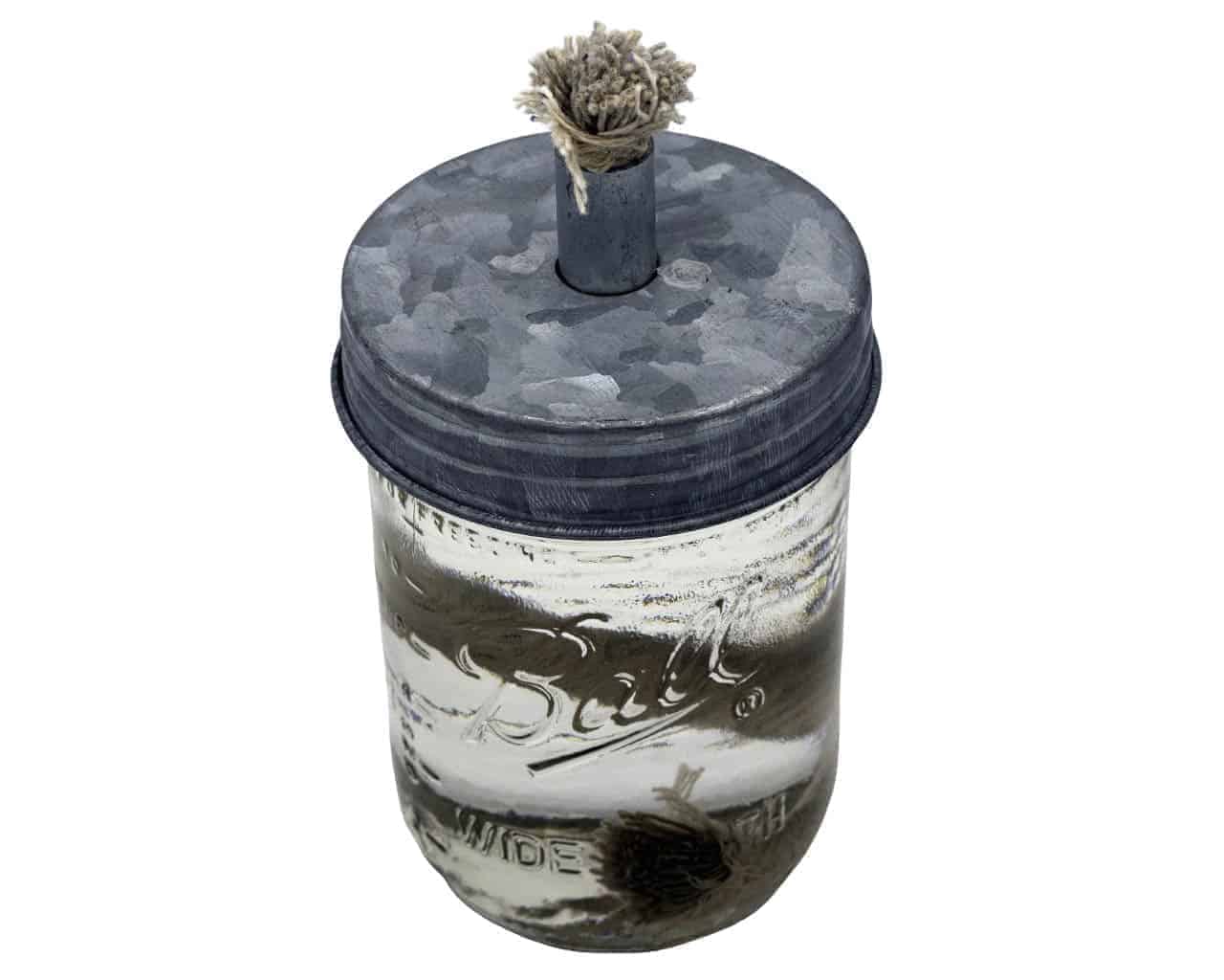 Tiki Torch Oil Lamp Galvanized Metal Lid for Mason Jars - Concordia Style Boutique