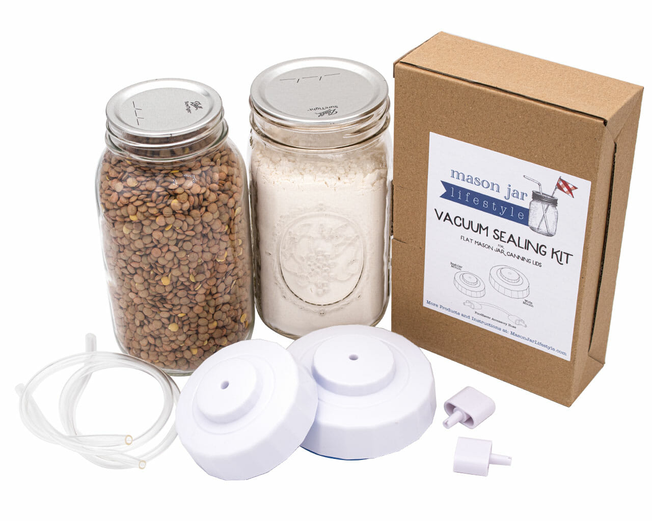Vacuum Sealing Kit for Regular and Wide Mouth Mason Jars - Concordia Style Boutique