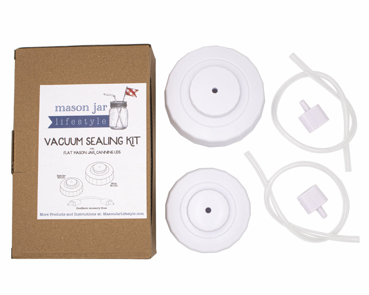 Vacuum Sealing Kit for Regular and Wide Mouth Mason Jars - Concordia Style Boutique