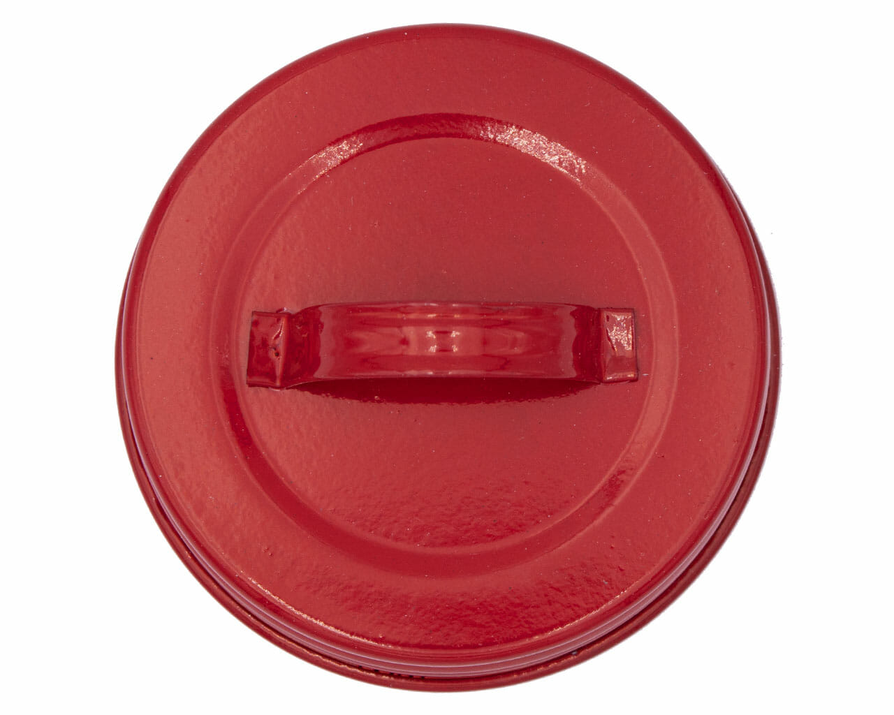 Red Enameled Handle/Canister Lids - Concordia Style Boutique
