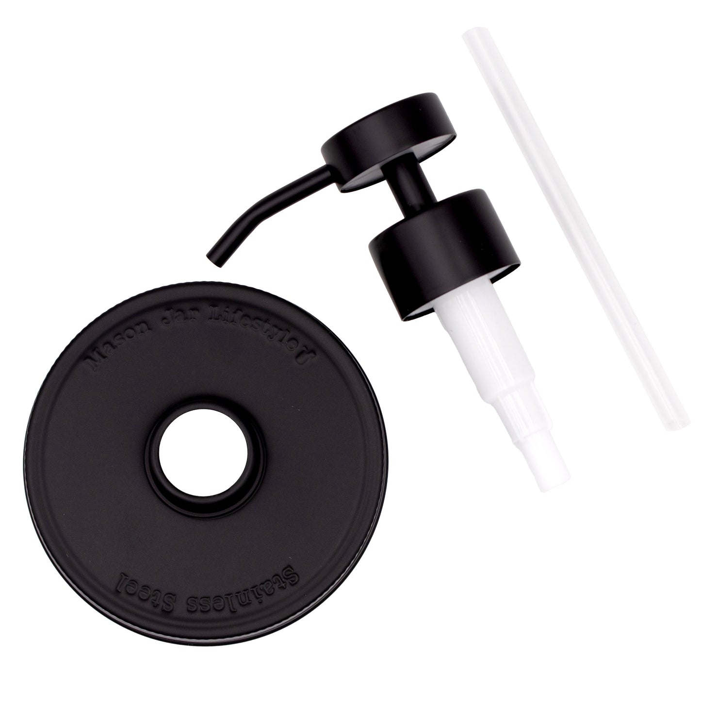 Matte Black Soap Pump Lid Kit for Mason Jars - Concordia Style Boutique