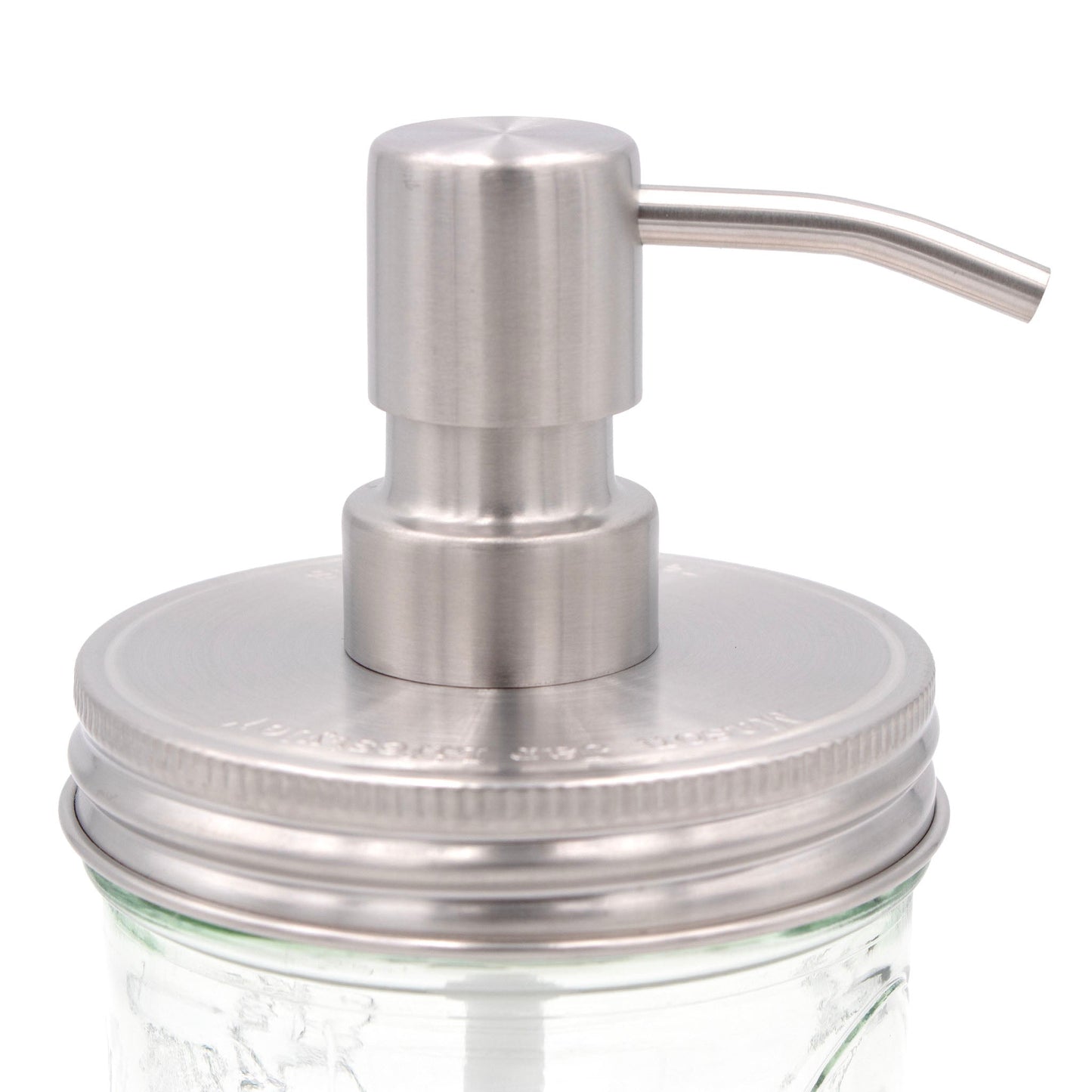 Satin / Brushed Finish Soap Pump Dispensers for Mason Jars - Concordia Style Boutique