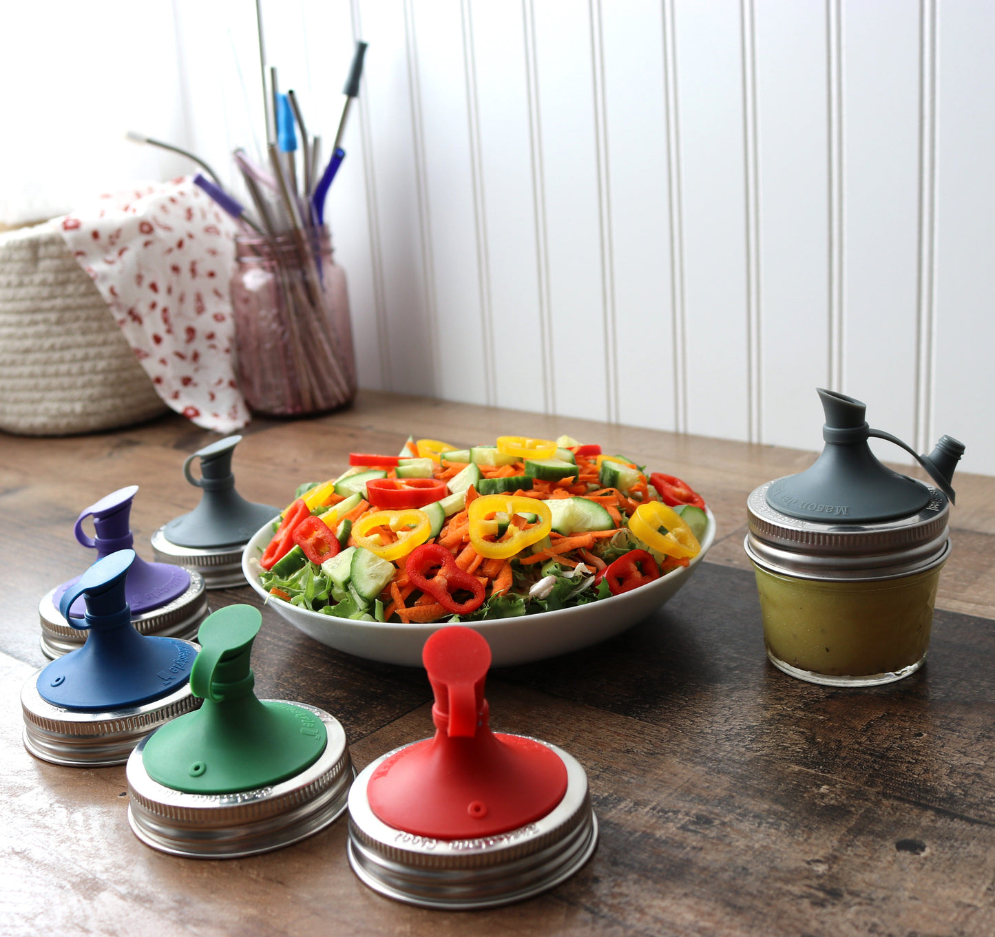 Silicone Oil Cruet Pour Lid for Mason Jars - Concordia Style Boutique