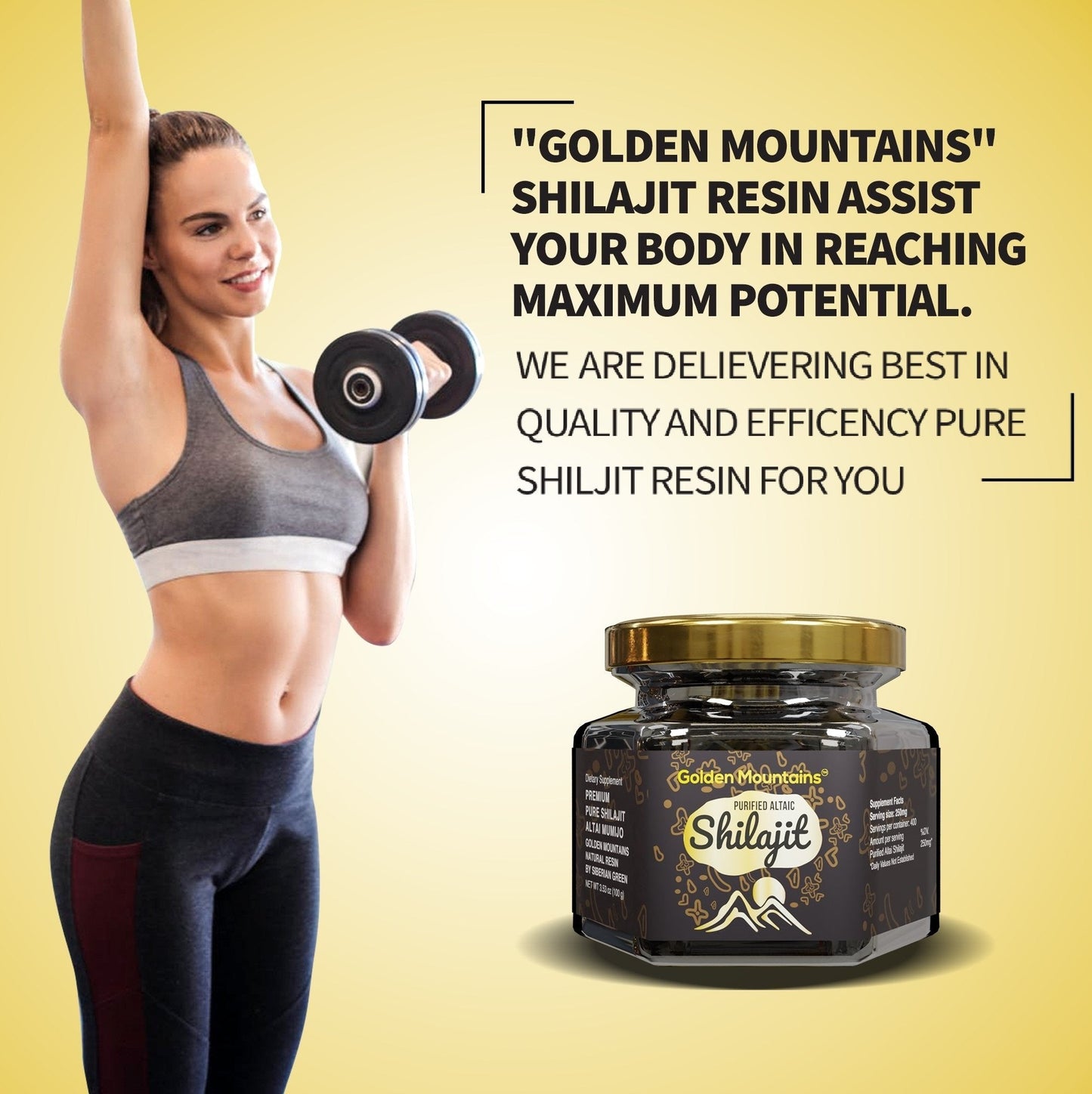 Golden Mountains Shilajit Resin 100g: Pure Altai Mountains Shilajit by Siberian Green - Concordia Style Boutique