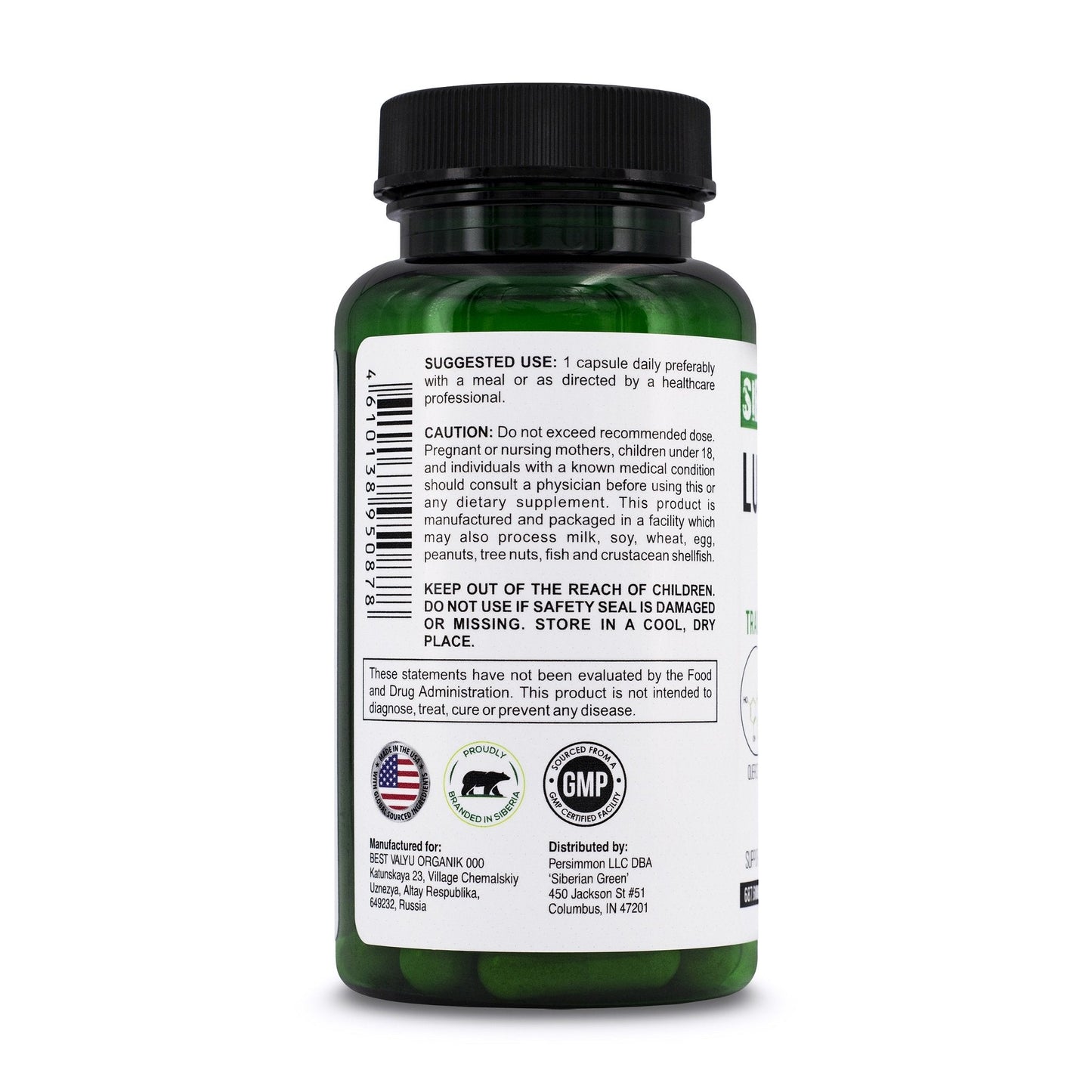 Herbal Lung Support – Quercetin, Pine Bark, Citrus Bioflavonoids | 60 Capsules by Siberian Green - Concordia Style Boutique
