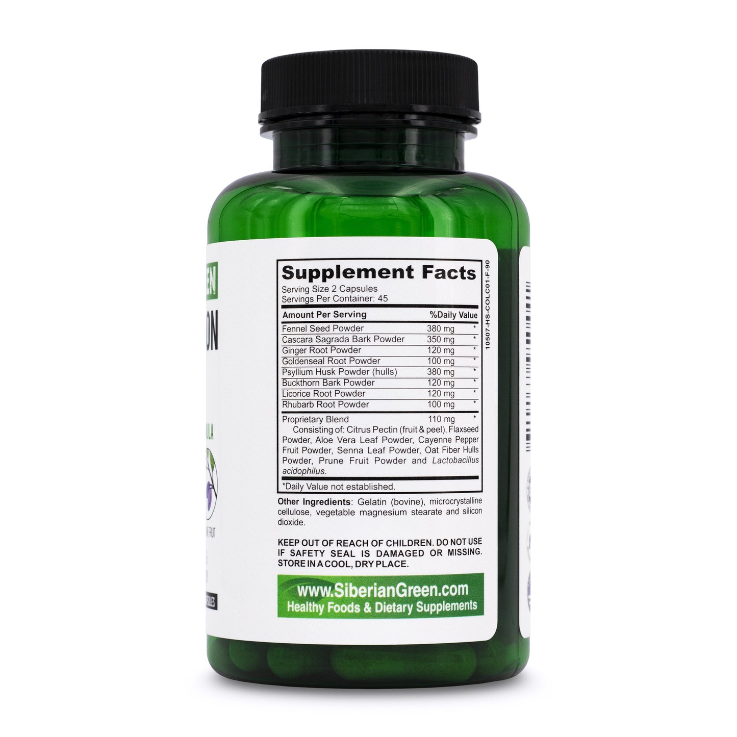 Siberian Green Herbal Colon Detox - 90 Capsules - Concordia Style Boutique