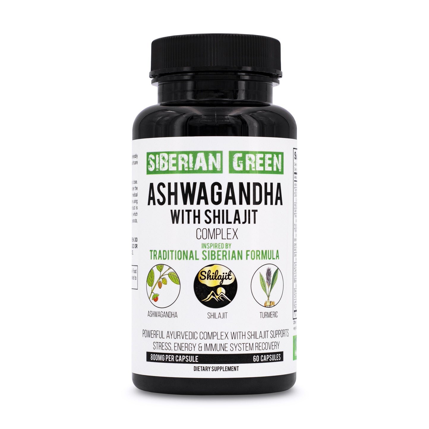 Ashwagandha with Altai Shilajit & Turmeric | Ayurvedic Herbal Complex 60 Capsules - Concordia Style Boutique