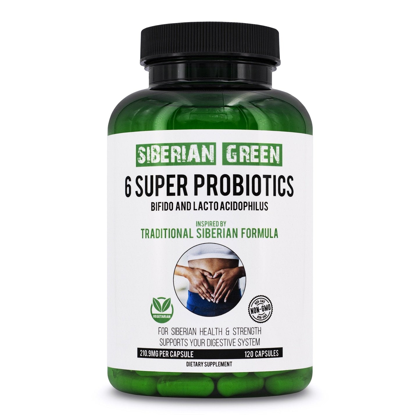 6 Super Probiotics Siberian Green Bifido & Lacto Acidophilus 120 Caps - Concordia Style Boutique