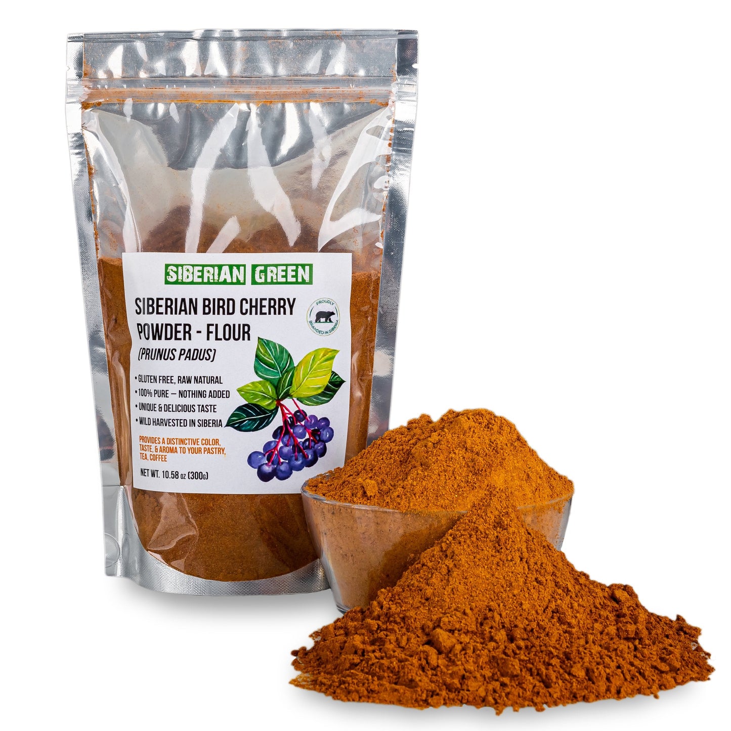 Premium Wild-Harvested Bird Cherry Flour, 300g – Natural & Nutrient-Rich - Concordia Style Boutique