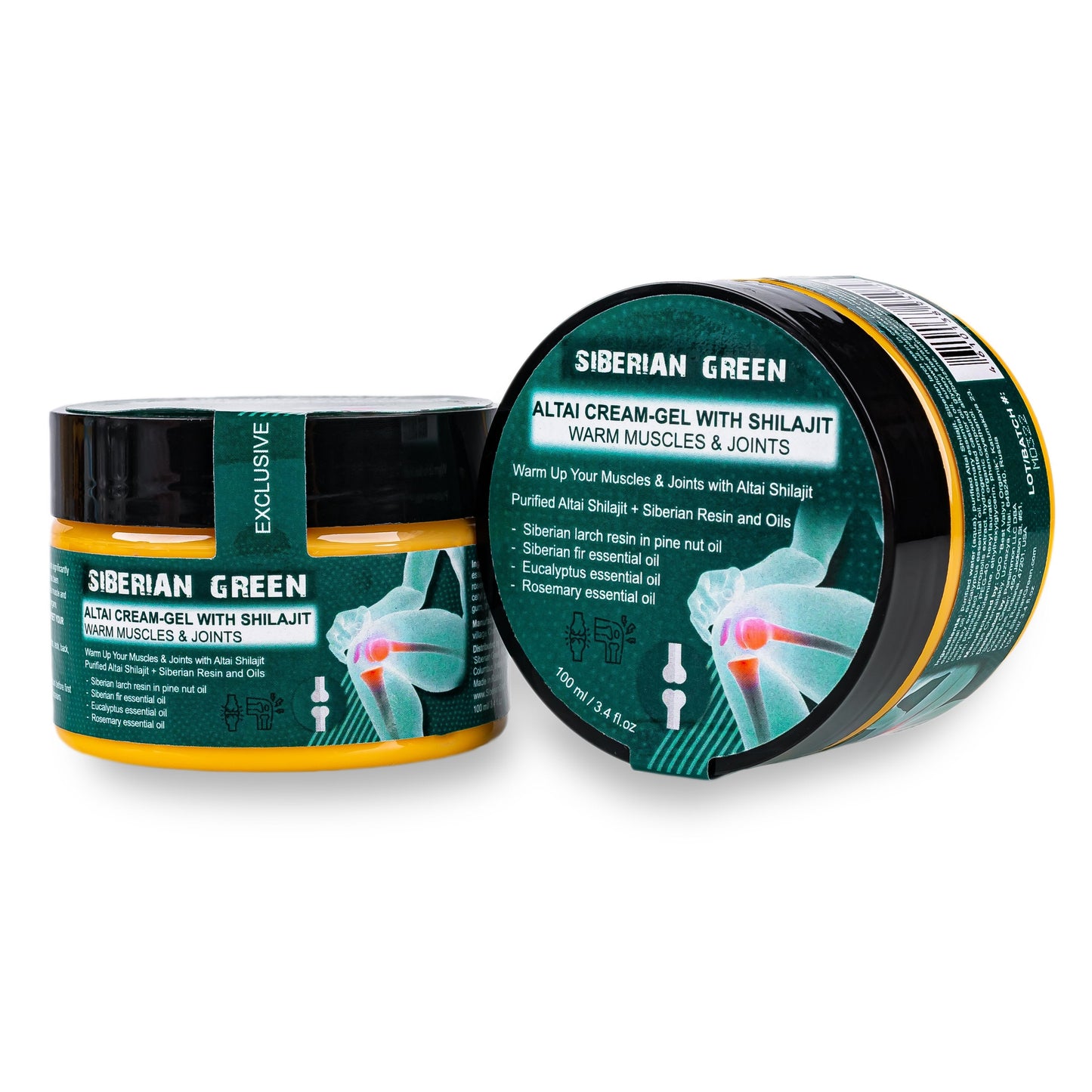 Altai Cream-Gel “Warm Muscles & Joints” with Shilajit Pine Nut Essential Oils Resin and Herbs 100ml - Concordia Style Boutique