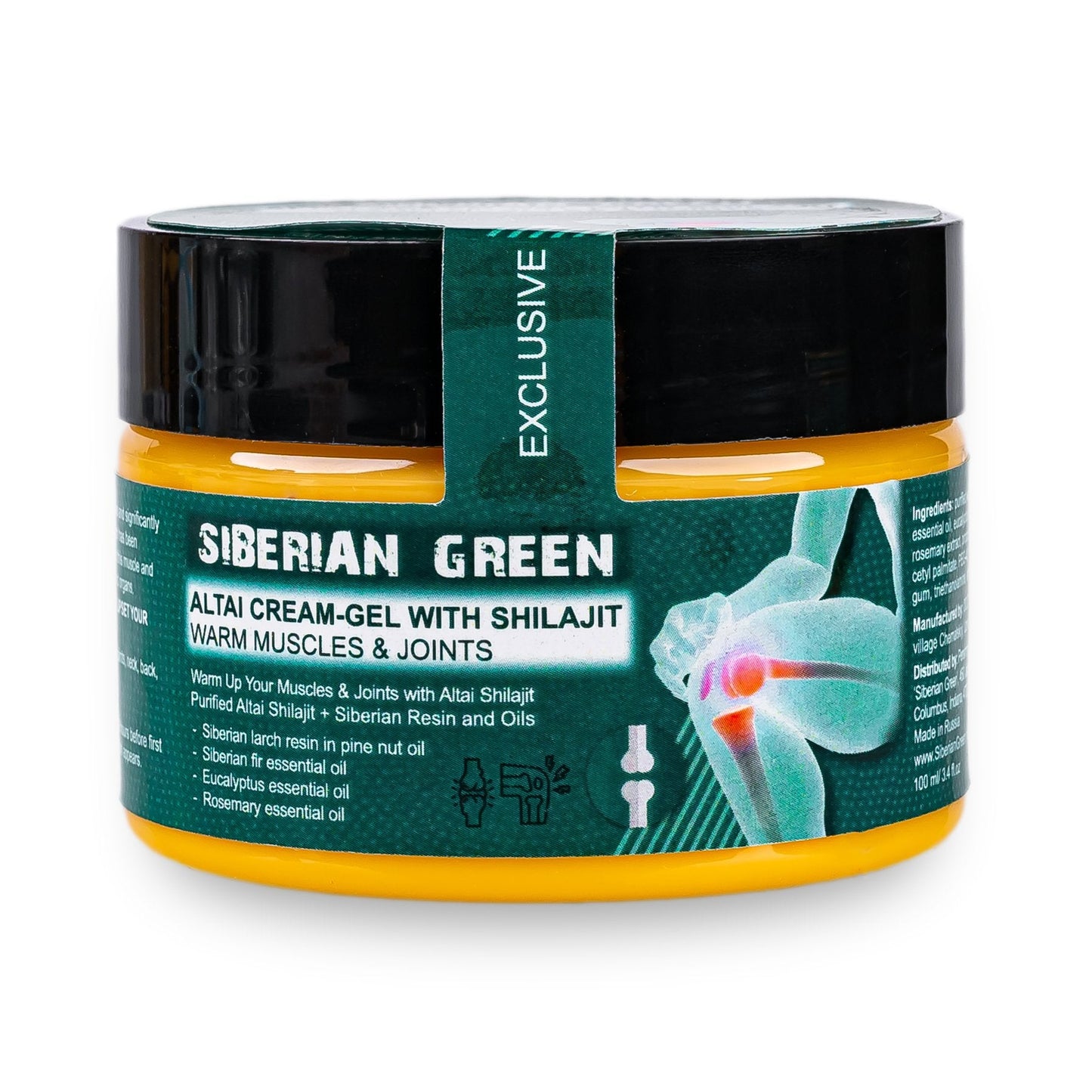 Altai Cream-Gel “Warm Muscles & Joints” with Shilajit Pine Nut Essential Oils Resin and Herbs 100ml - Concordia Style Boutique