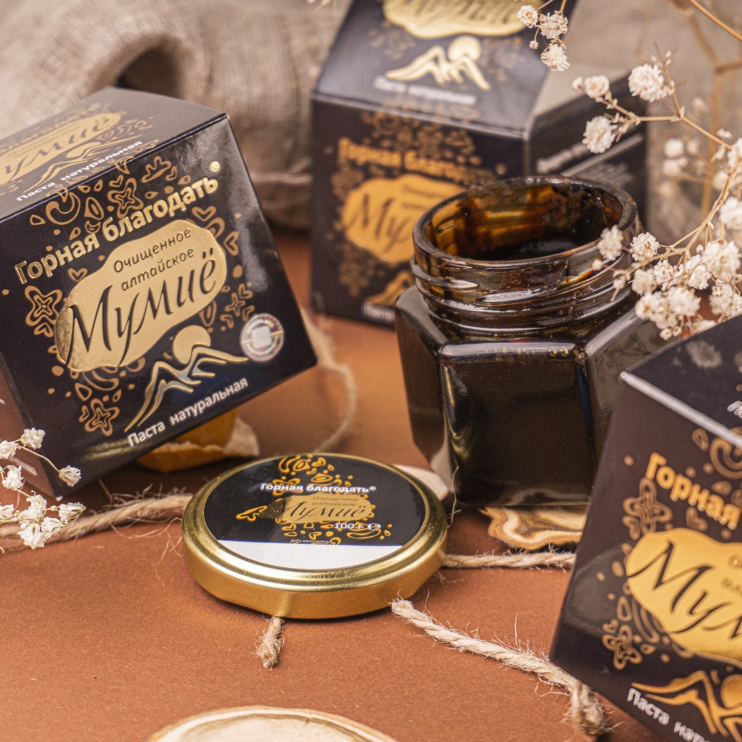 Siberian Shilajit Altai Mumijo Resin | Mountain Grace 100g (Sachera-Med) - Concordia Style Boutique