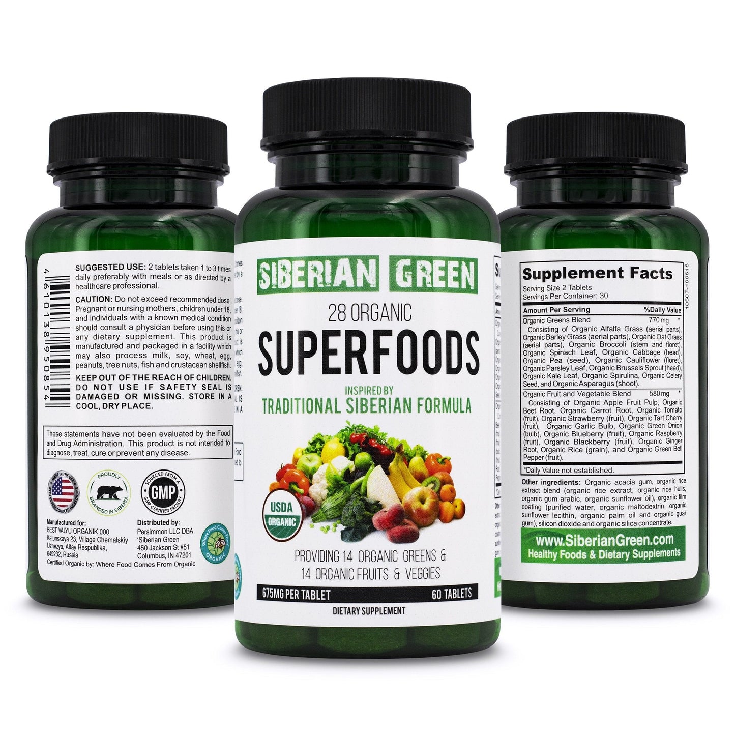 28 Organic Superfood Tablets – Essential Greens, Fruits & Veggies - Concordia Style Boutique