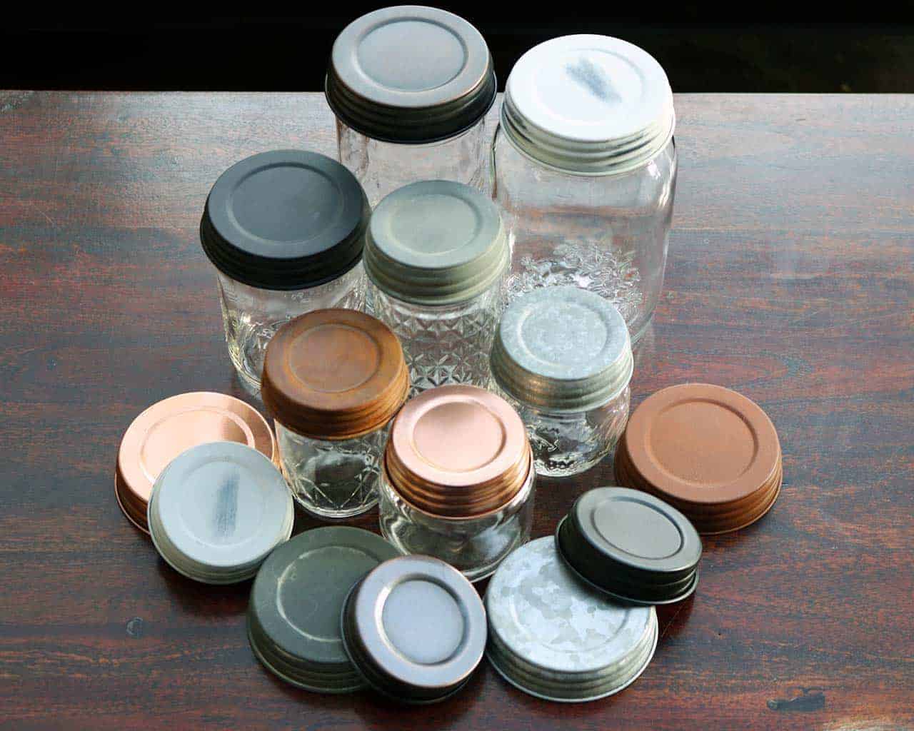 Shiny Copper Decorative Mason Jar Lids 4 Pack - Concordia Style Boutique