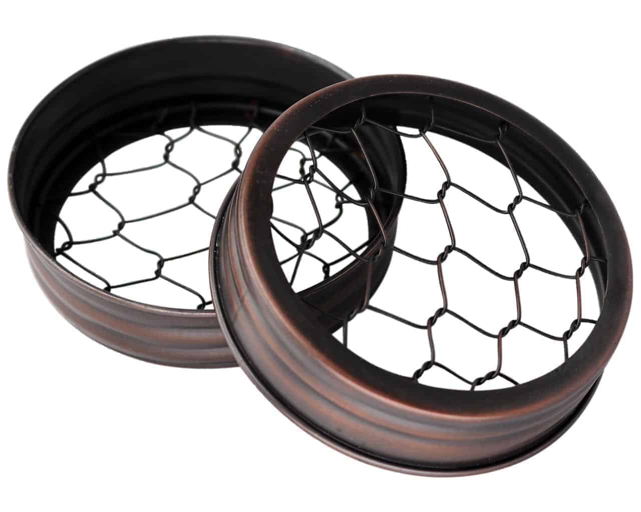 Oil Rubbed Bronze Flower Organizer Frog Lid for Mason Jars - Concordia Style Boutique