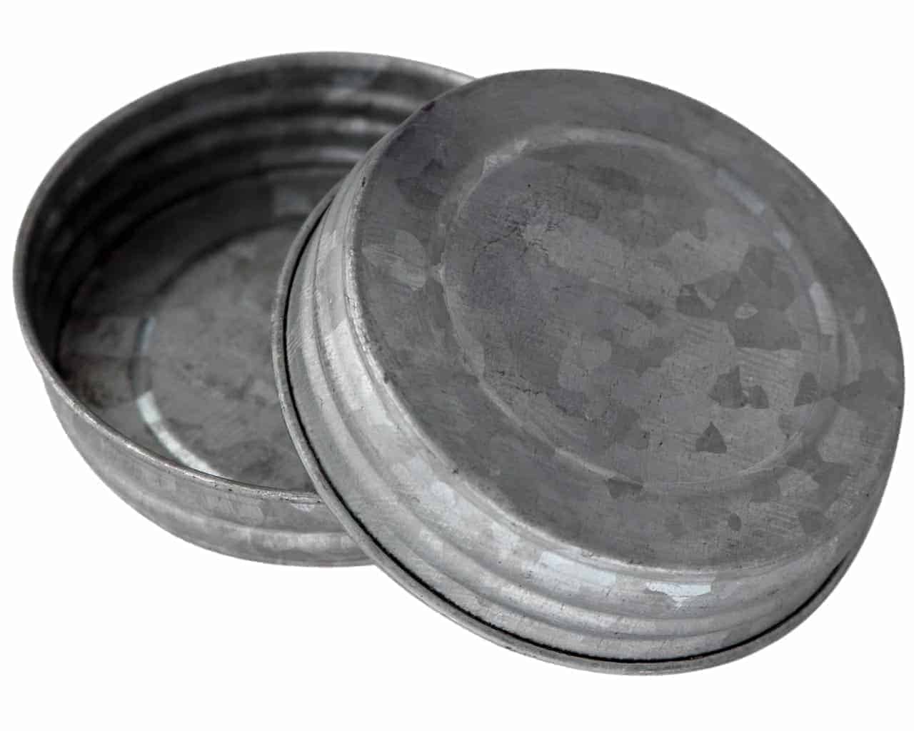 Galvanized Vintage Reproduction Mason Jar Lids 4 Pack - Concordia Style Boutique