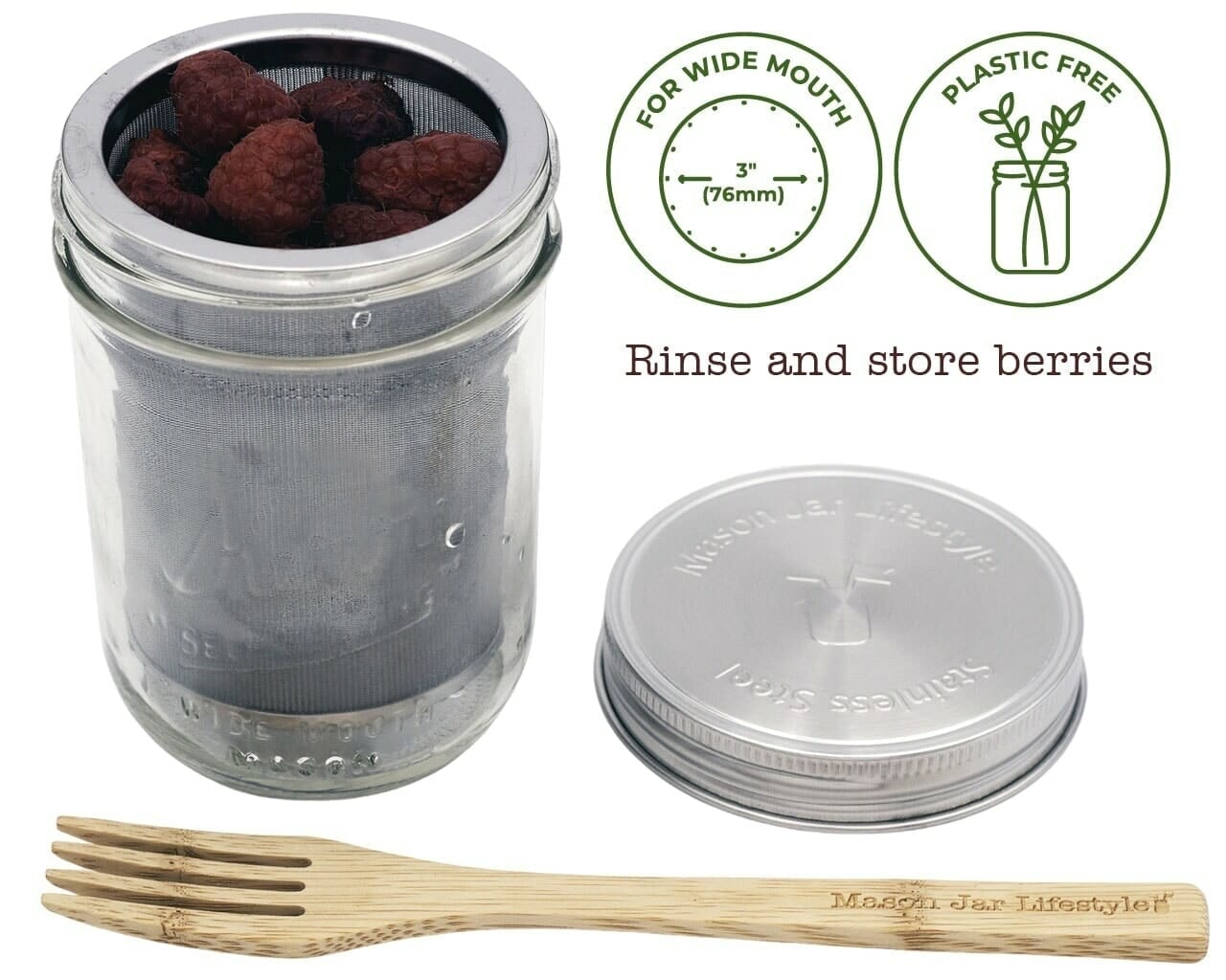 Cold Brew Coffee & Tea Maker Stainless Steel Filter With Lid for Mason Jars - Concordia Style Boutique