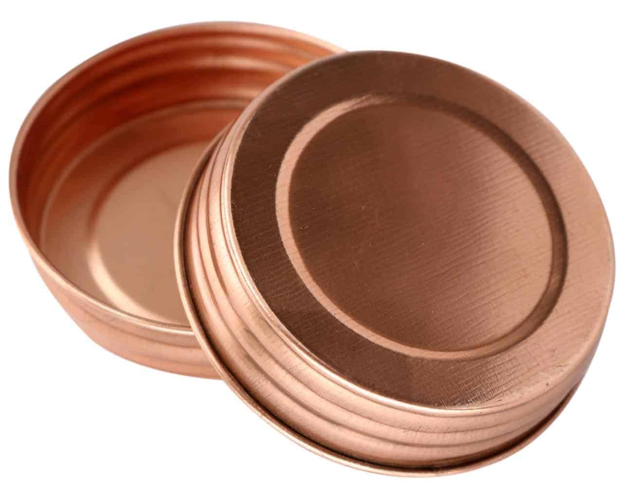 Shiny Copper Decorative Mason Jar Lids 4 Pack - Concordia Style Boutique