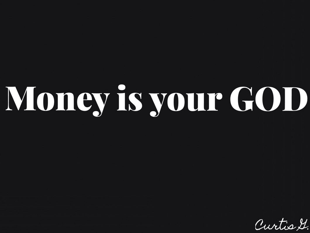 Money Is Your God - Graphic Leather Wallet - Concordia Style Boutique