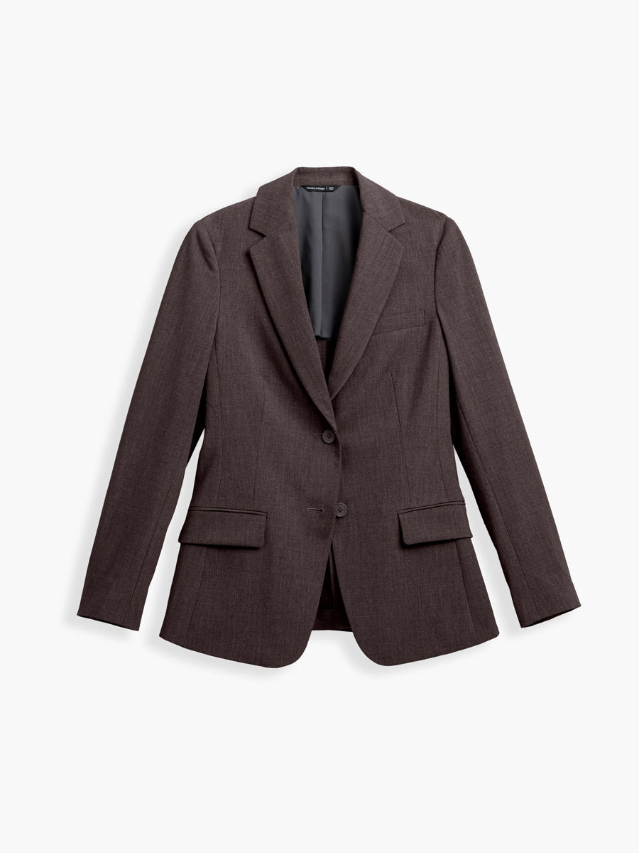 Women's Velocity Tailored Blazer - Dark Chocolate Heather - Concordia Style Boutique