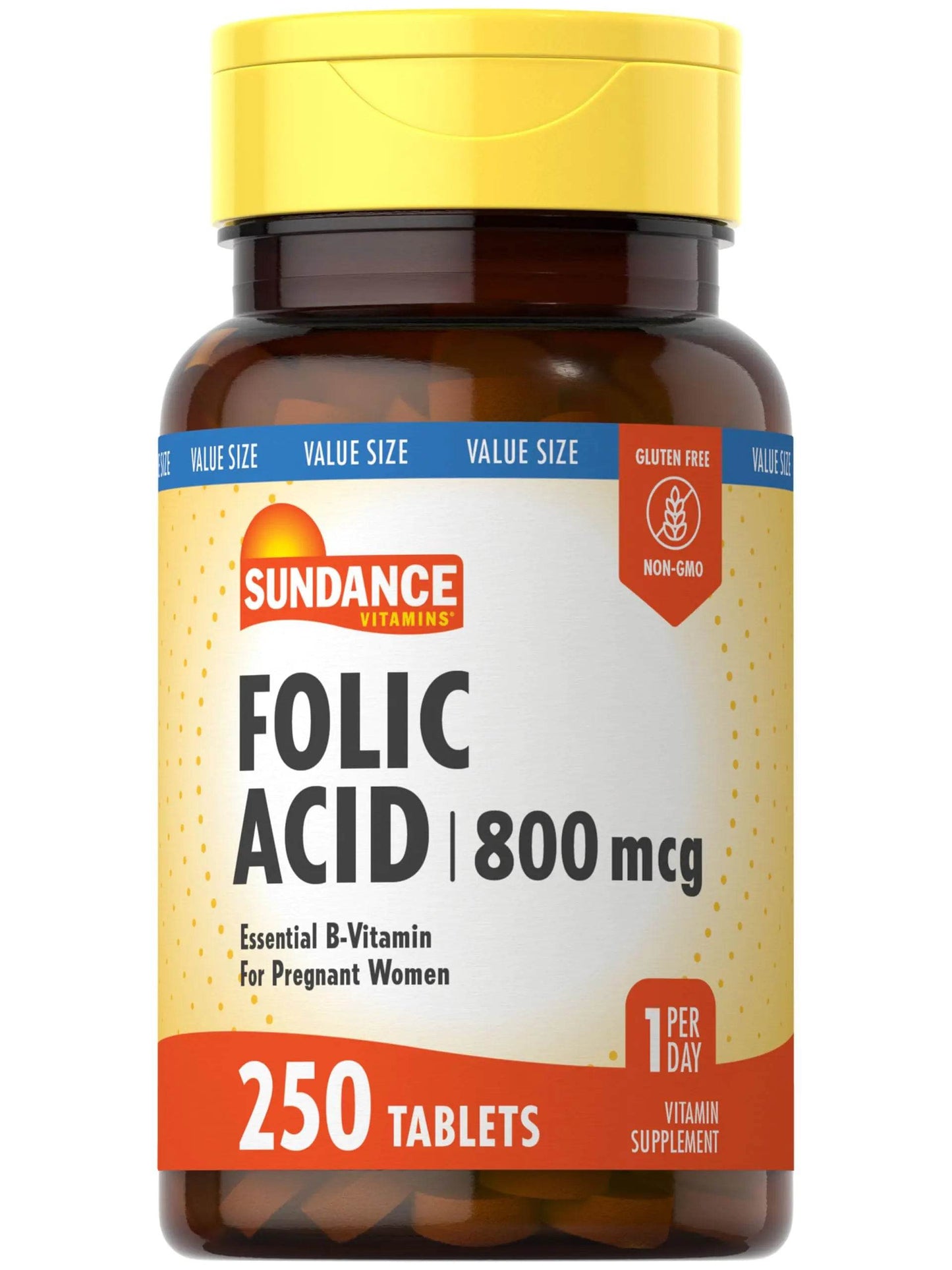 Folic Acid - 800 mcg | 250 Vegetarian Tablets | Essential B-Vitamin | Vegetarian Non-GMO and Gluten Free Supplement - Concordia Style Boutique