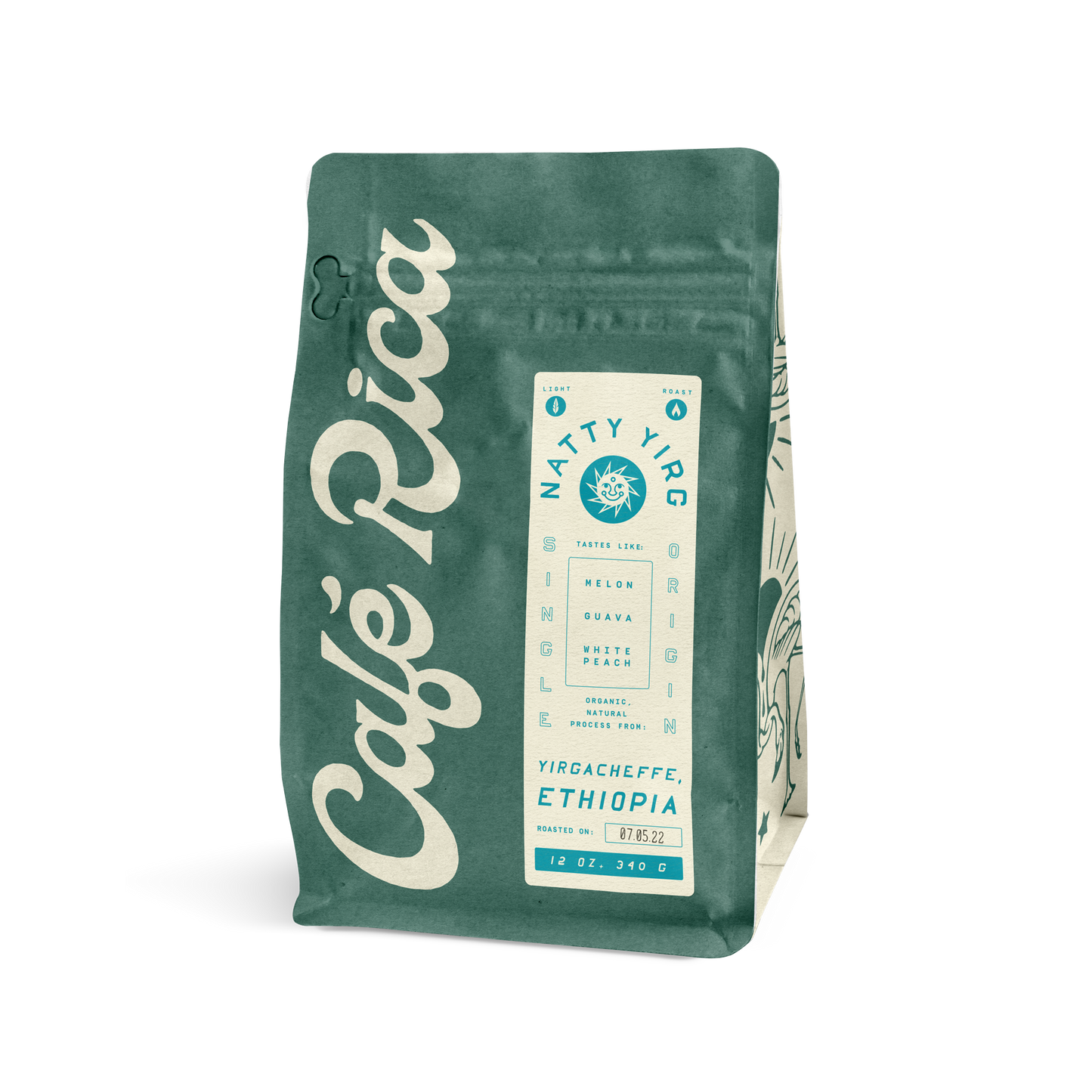 Cafe Rica’s Natty Yirg - Natural Ethiopian - 340g - Concordia Style Boutique
