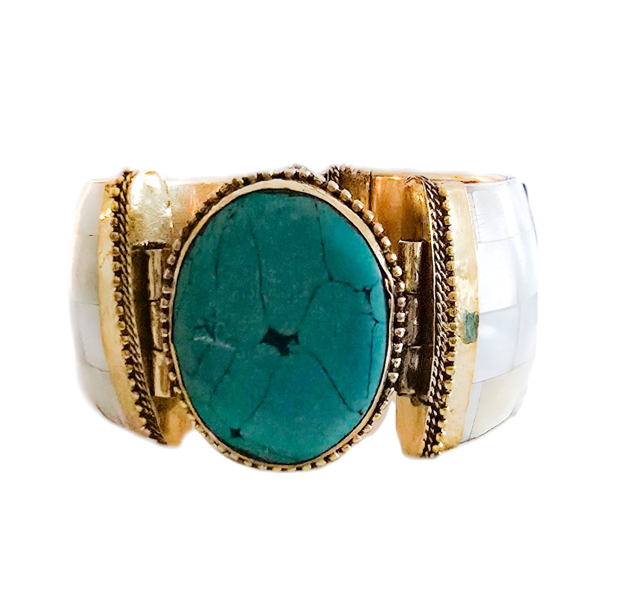 Natural Turquoise Shell Bangles