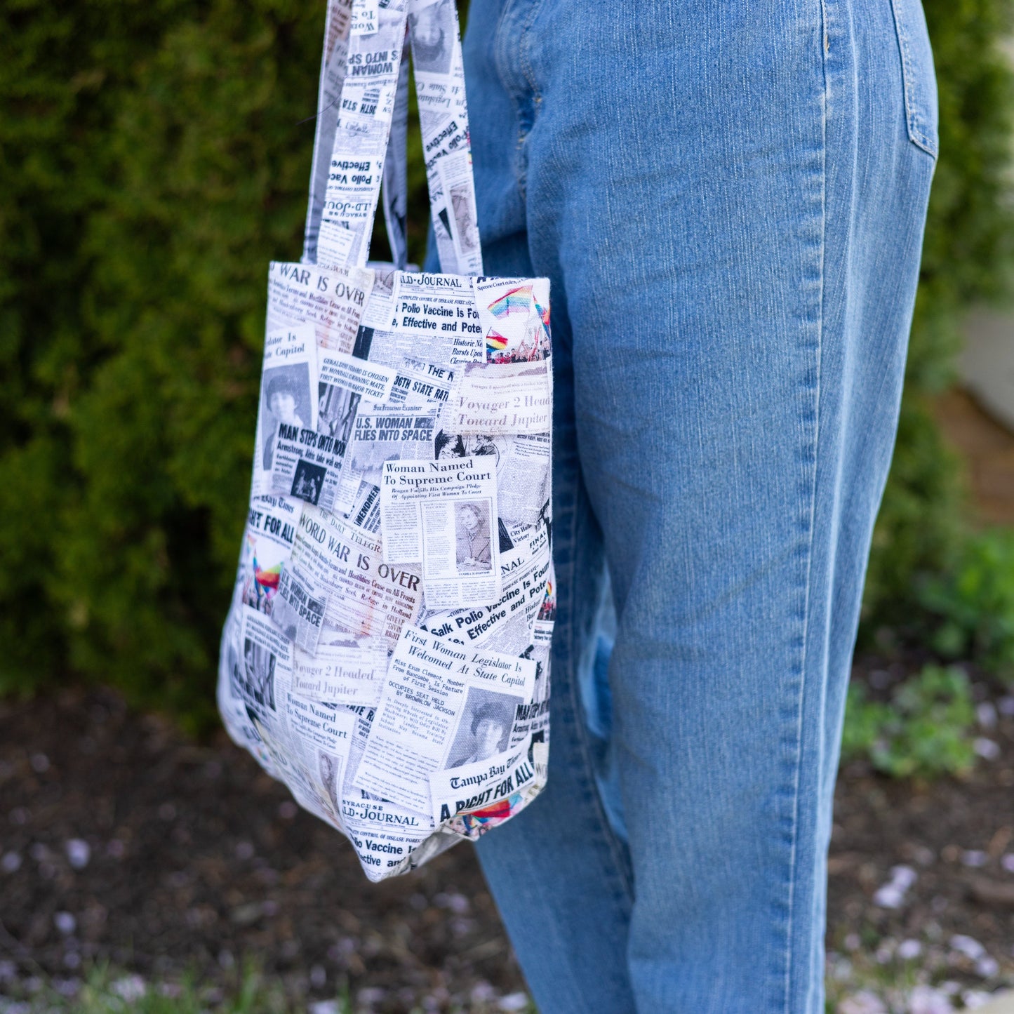 Happy Headlines Tote Bag